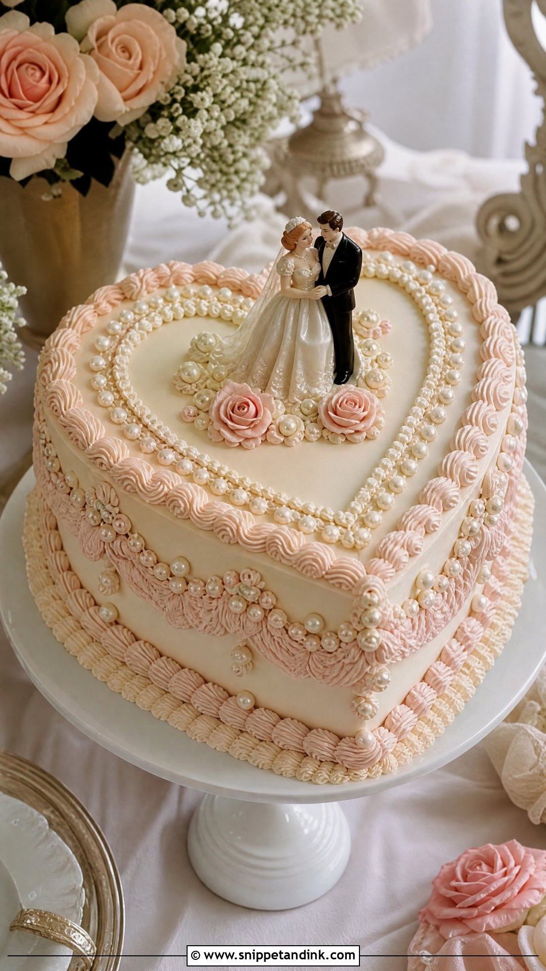 Vintage Wedding Cake - Snippet and Ink - 25 Trending Wedding Cakes
