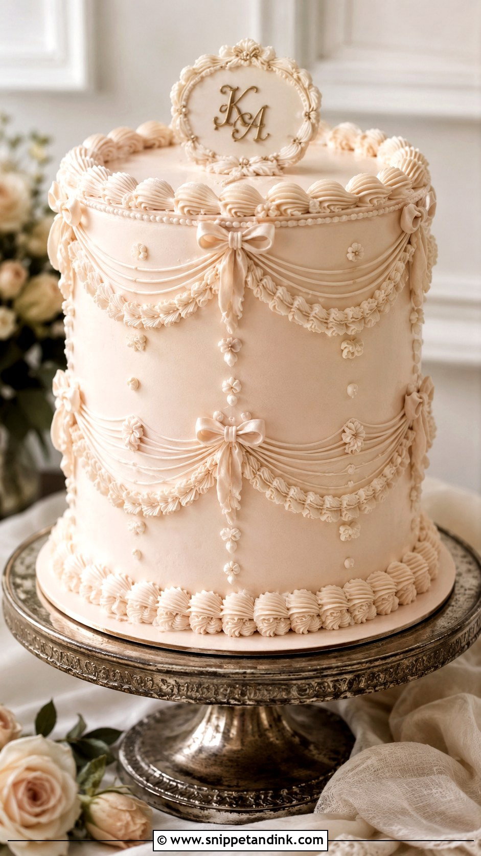 Vintage Wedding Cake - Snippet and Ink - 20 Custom Cake Designs for Wedding