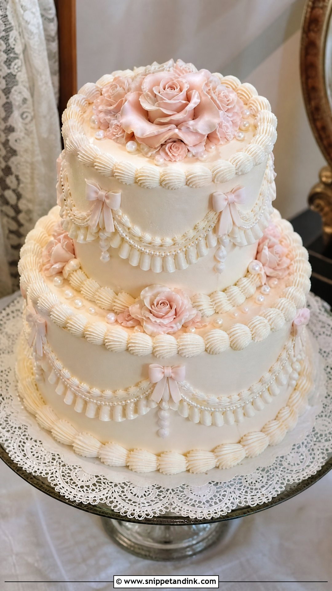 Vintage Wedding Cake - Snippet and Ink - 30 Pretty Cake Ideas for Wedding