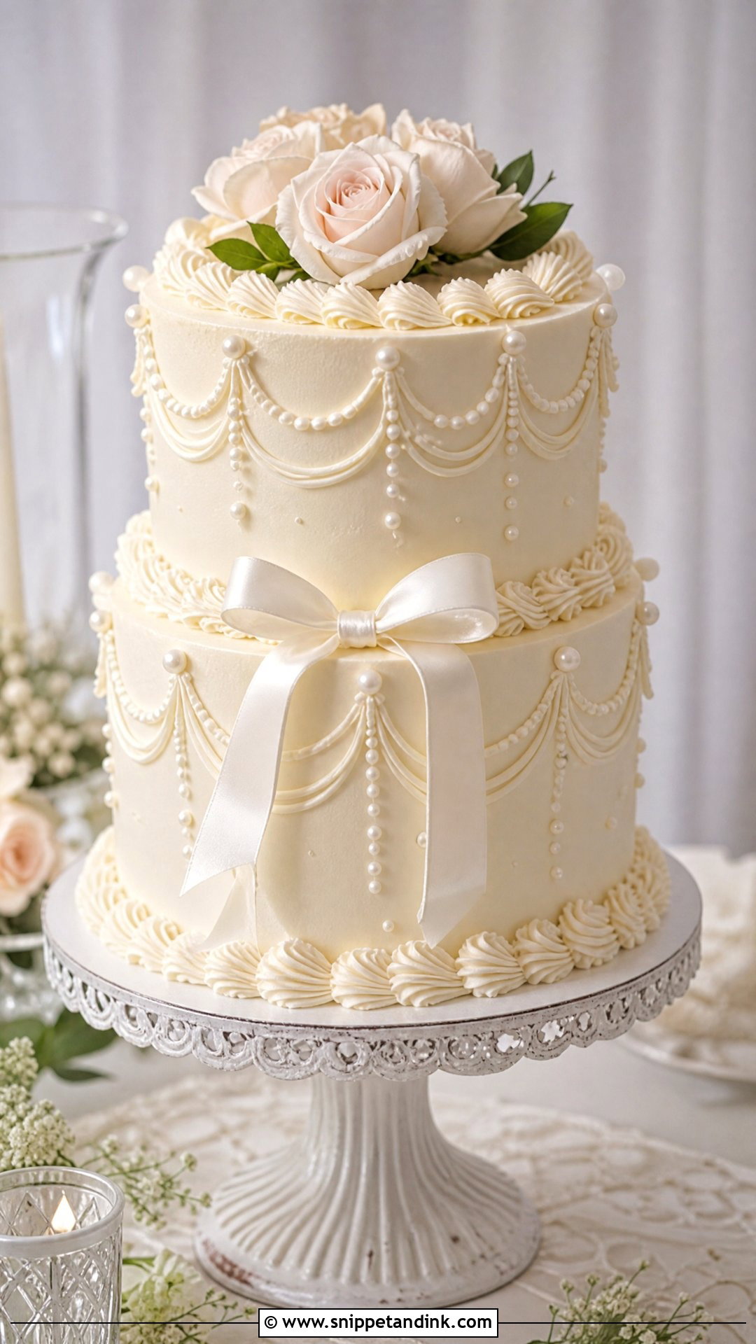 Vintage Wedding Cake - Snippet and Ink - 30 Wedding Cake Ideas