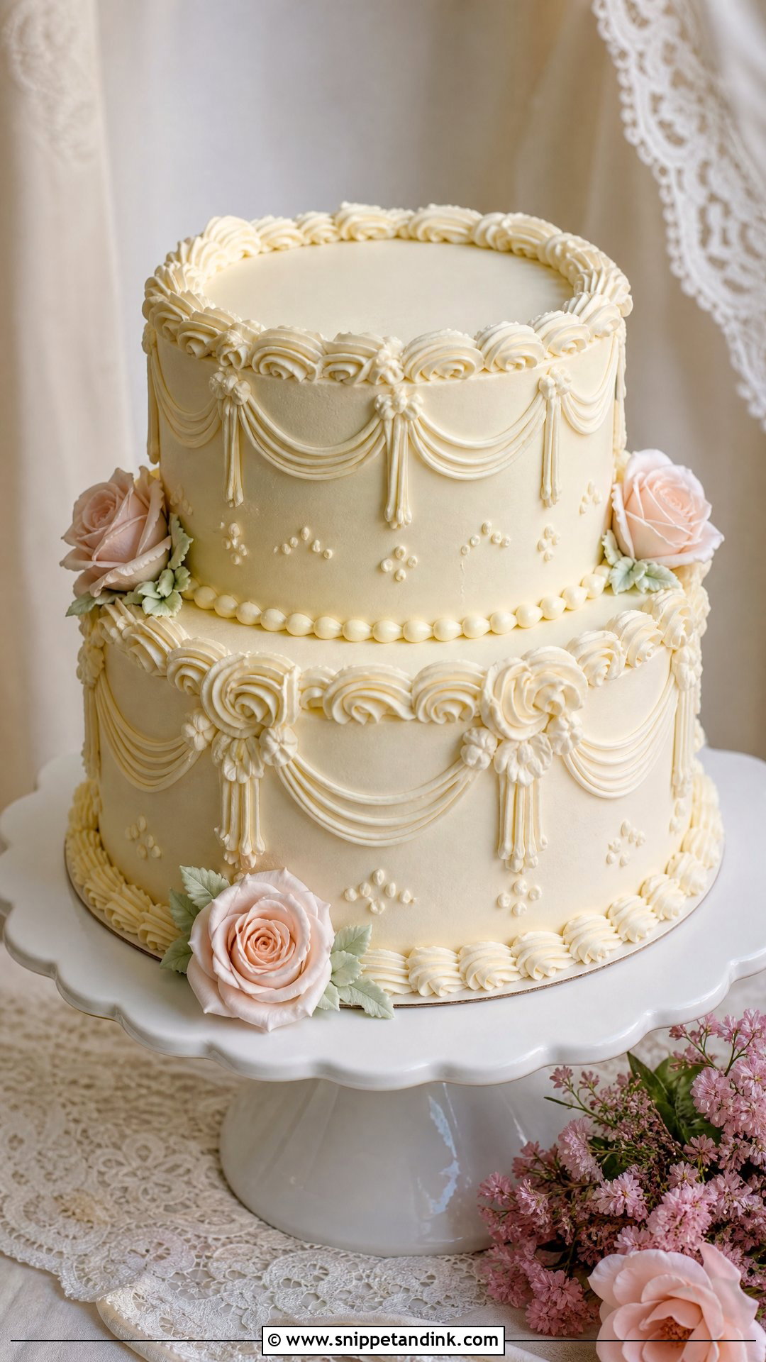 Vintage Wedding Cake - Snippet and Ink - 35 Wedding Cakes