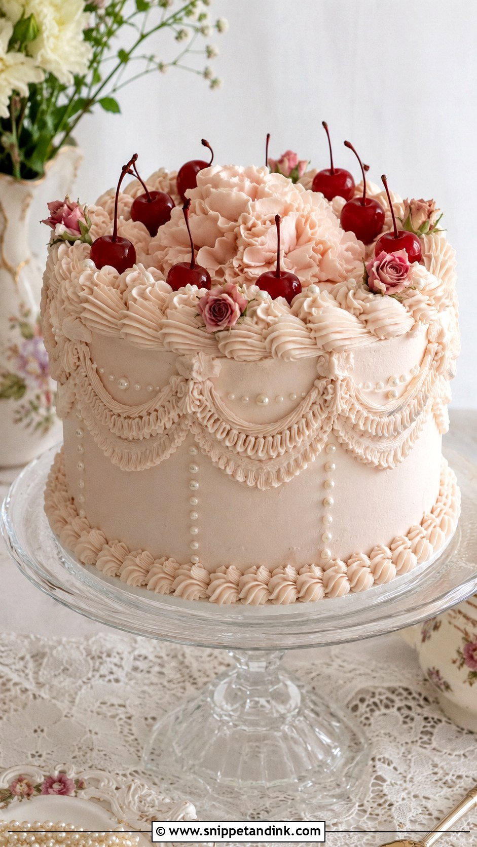 Vintage Wedding Cake - Snippet and Ink - 20 Easy Wedding Cake Designs