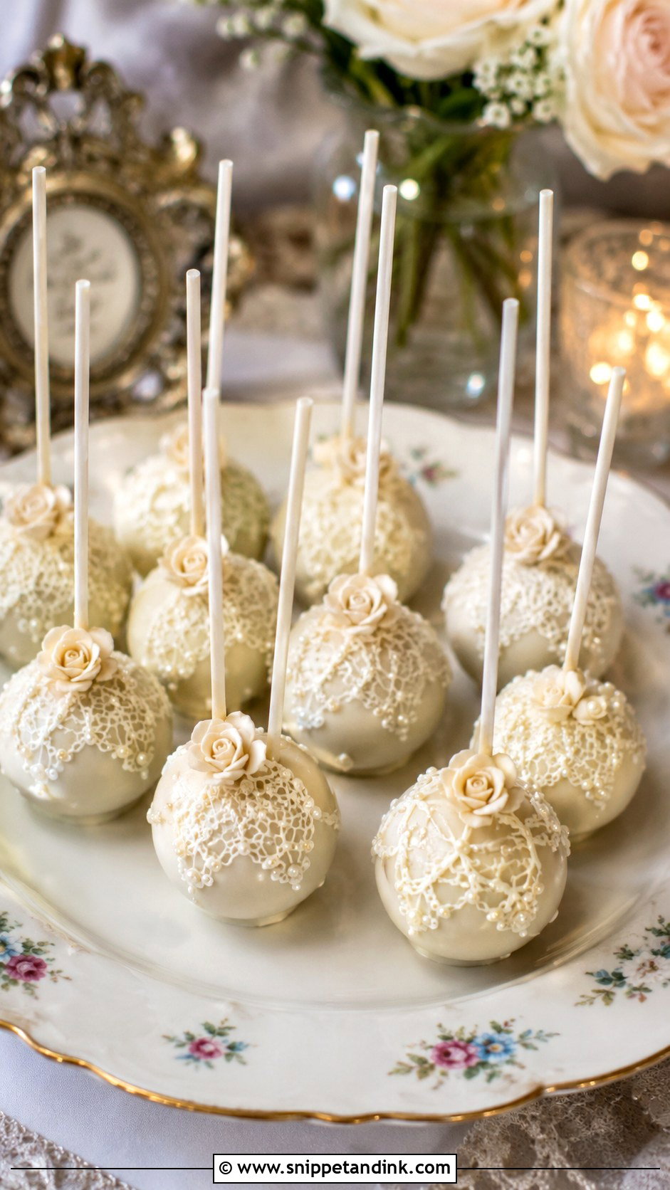 Vintage Wedding Cake Pops - Snippet and Ink - 30 Cake Pops Ideas for Wedding