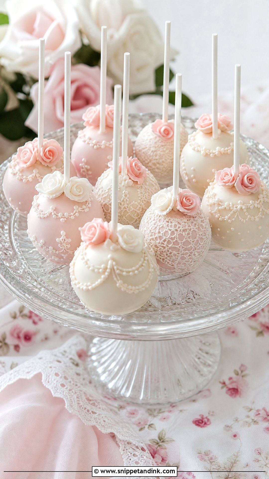 Vintage Wedding Cake Pops - Snippet and Ink - 20 Wedding Cake Pops