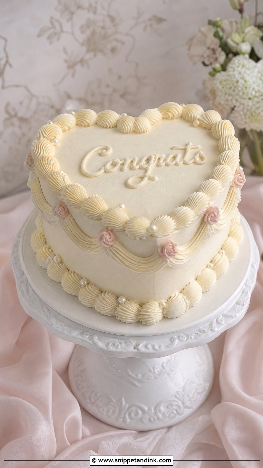 Vintage Wedding Congrats Cake - Snippet and Ink - 30 Congrats Cake Ideas for Wedding