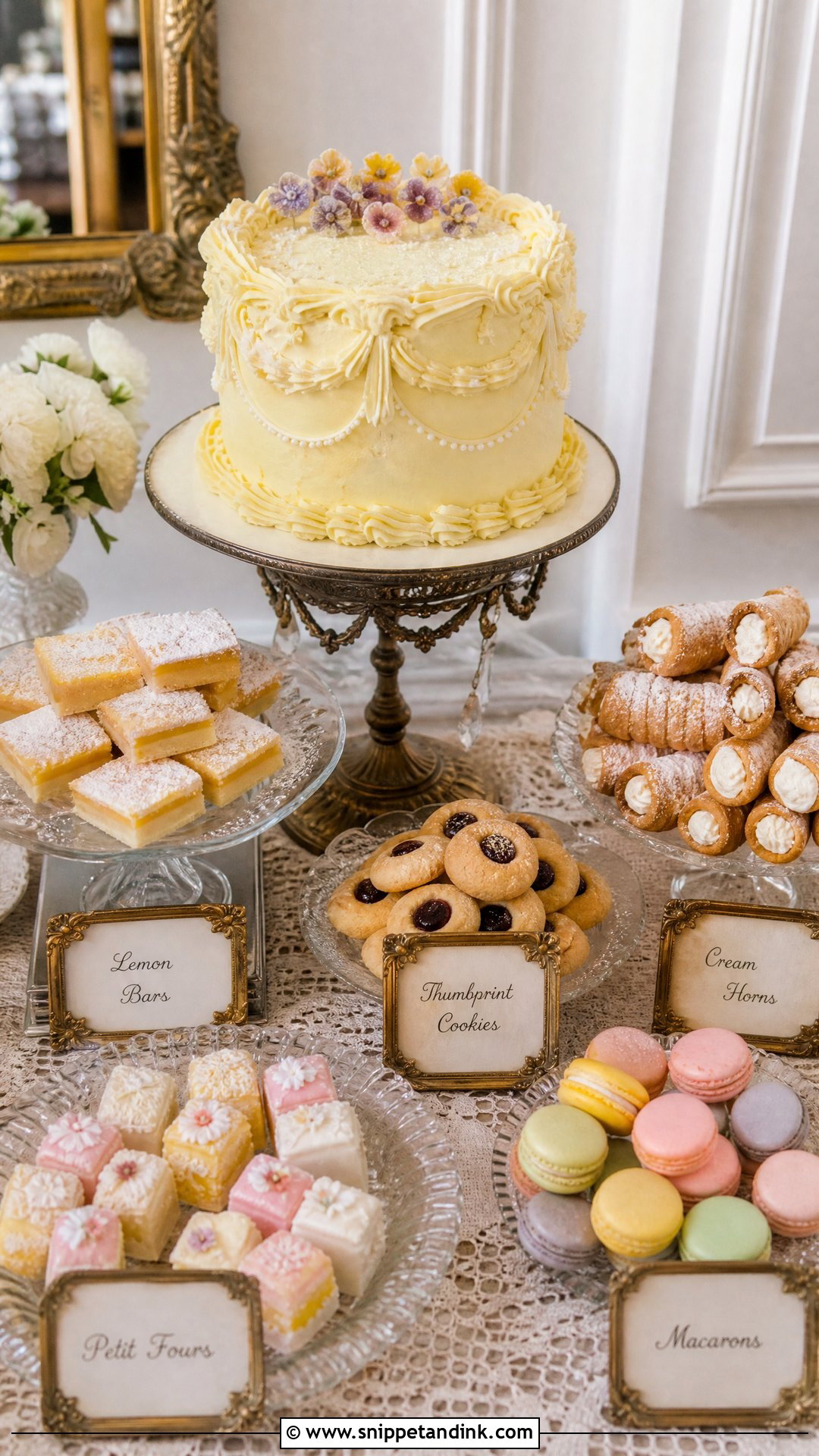 Vintage Wedding Dessert Table - Snippet and Ink - 30 Wedding Dessert Table Ideas