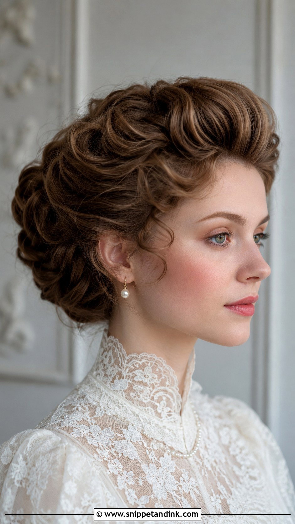 Vintage Wedding Edwardian Pompadour Updo - Snippet and Ink - 15 Vintage Wedding Hair Updo Ideas