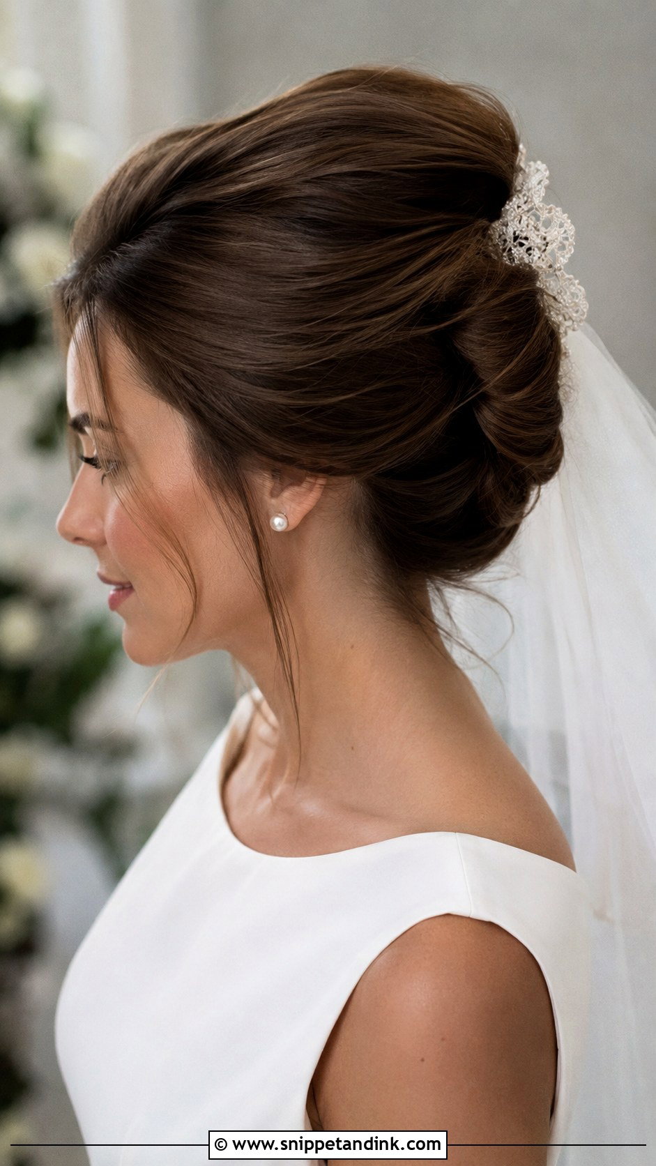 Vintage Wedding French Twist - Snippet and Ink - 15 Vintage Wedding Hair Updo Ideas