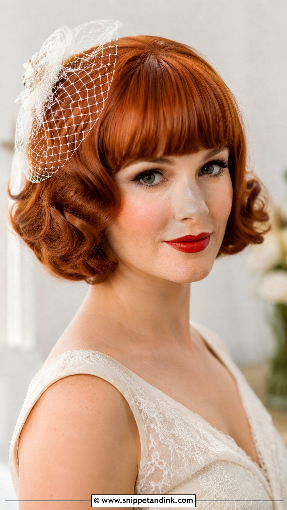 Vintage Wedding Hair With Bangs - Snippet and Ink - 20 Bride Hair with Bangs