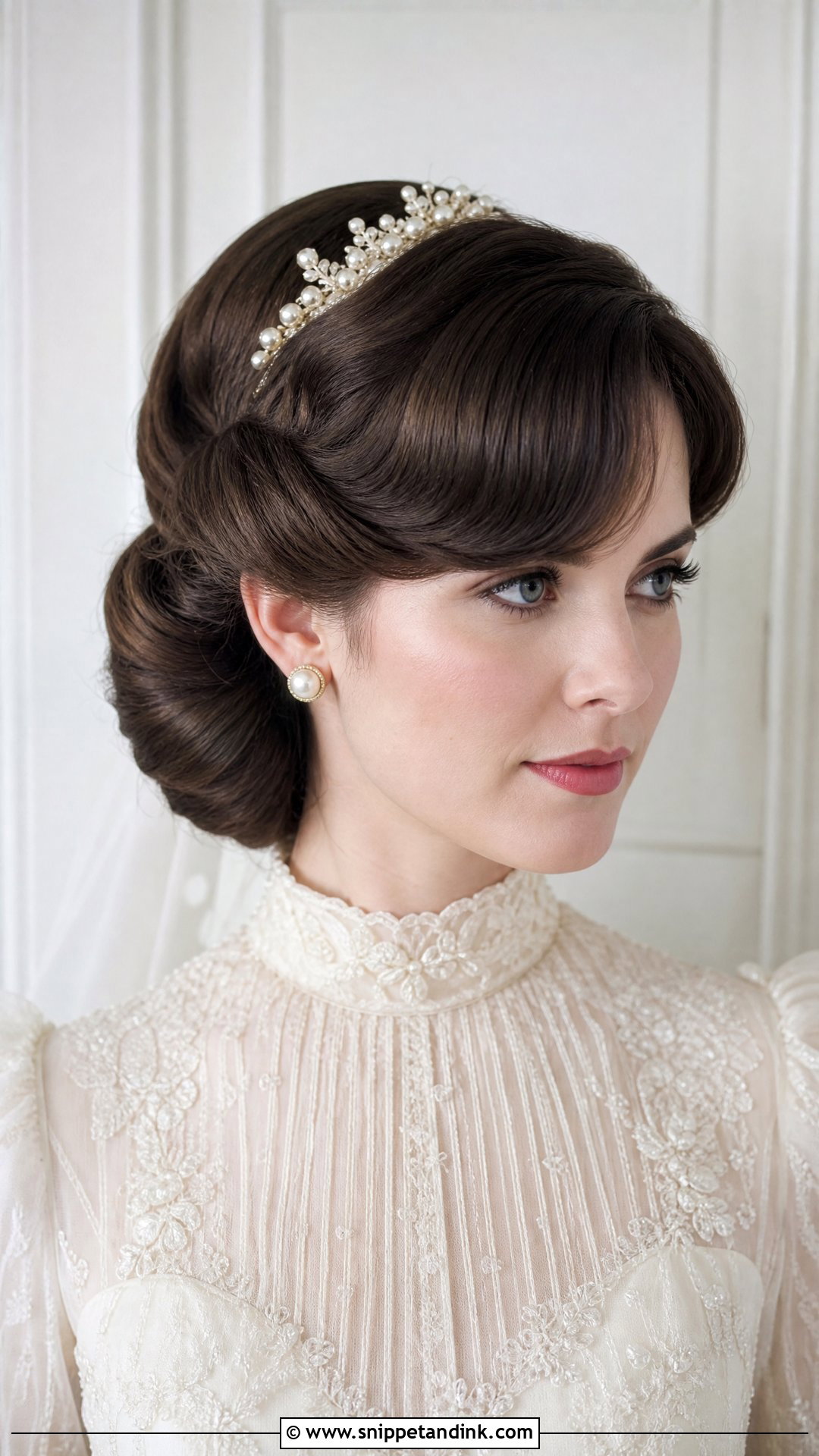 Vintage Wedding Hair With Bangs - Snippet and Ink - 15 Bang Wedding Hairstyles