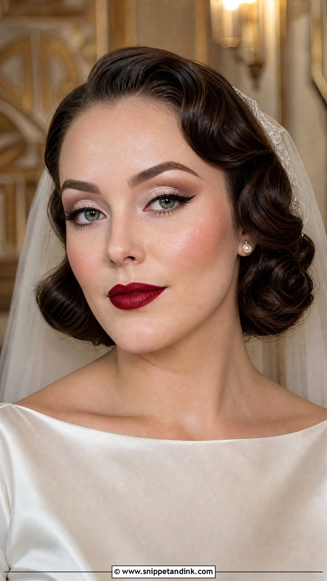 Vintage Wedding Makeup With Red Lipstick - Snippet and Ink - 20 Wedding Makeup Red Lipstick Ideas