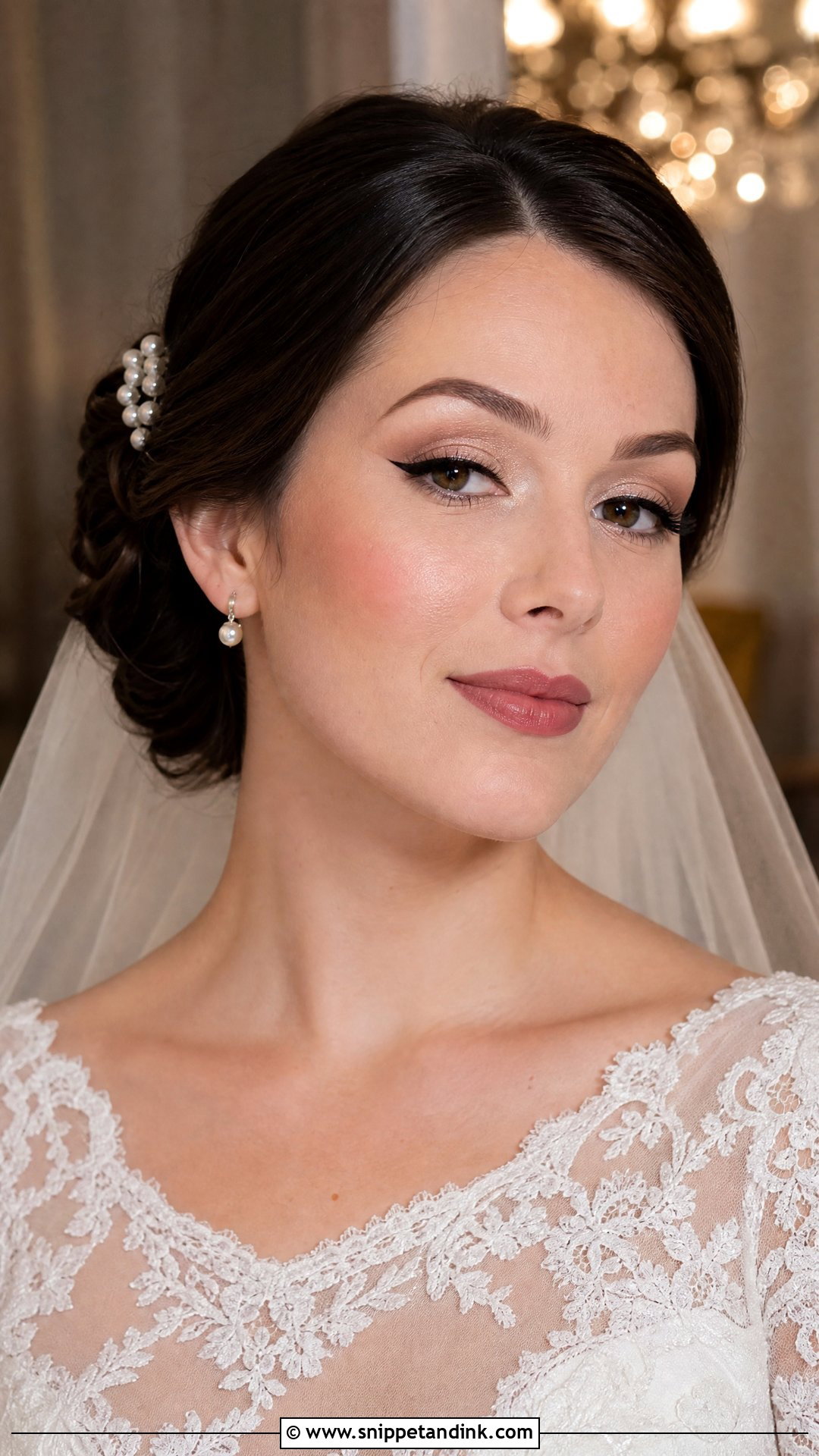 Vintage Wedding Makeup With Winged Liner - Snippet and Ink - 25 Vintage Wedding Makeup Ideas
