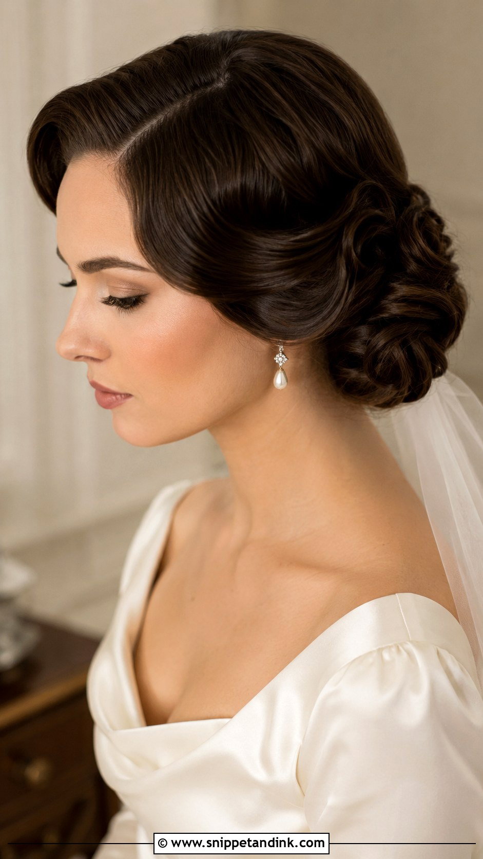 Vintage Wedding Old Hollywood Updo - Snippet and Ink - 15 Vintage Wedding Hair Updo Ideas