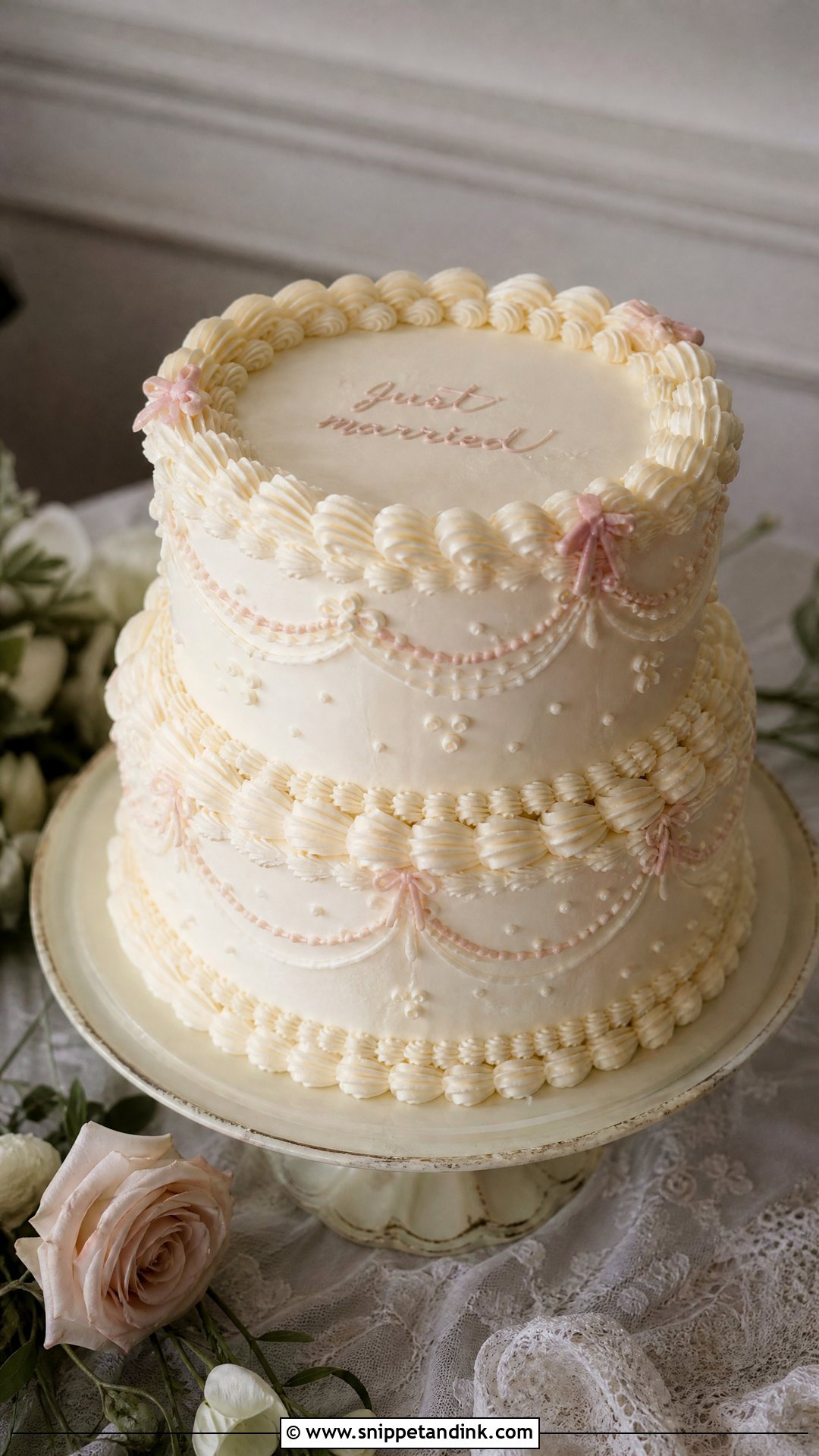 Vintage Wedding Send Off Cake - Snippet and Ink - 20 Send Off Cake Ideas for Wedding