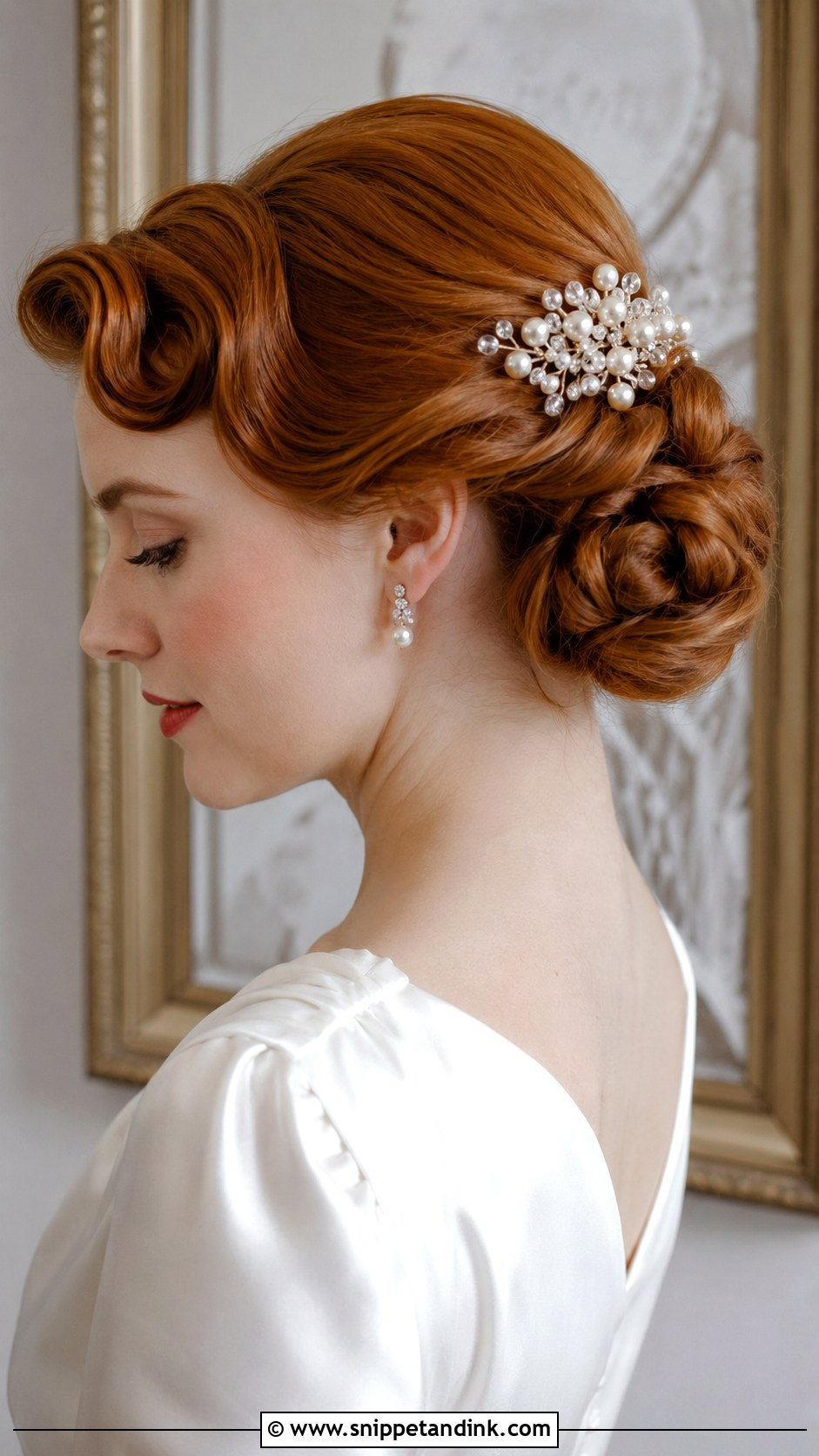 Vintage Wedding Updo With Pearls - Snippet and Ink - 15 Wedding Updo with Pearls Ideas