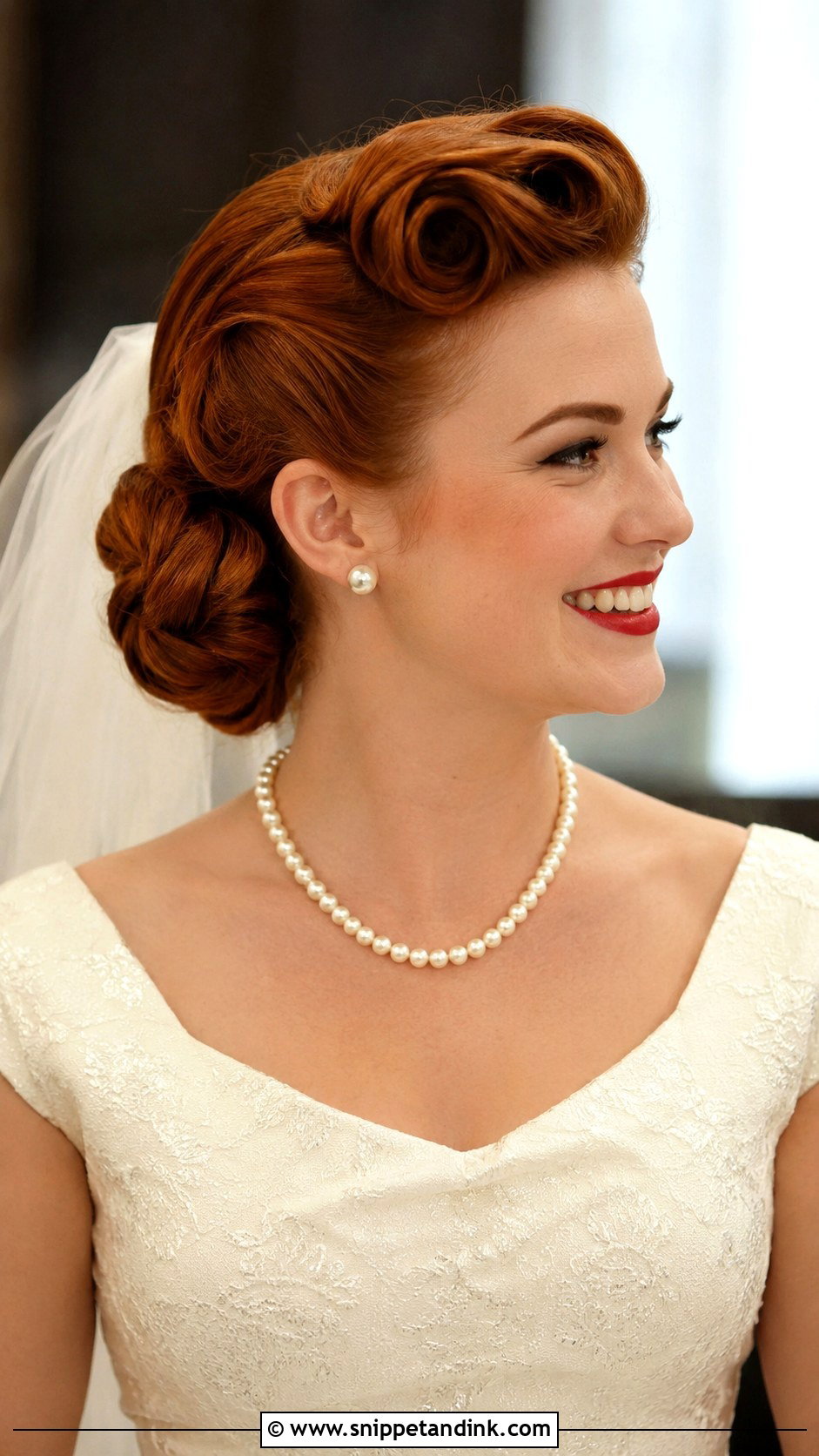 Vintage Wedding Victory Roll Updo - Snippet and Ink - 15 Vintage Wedding Hair Updo Ideas