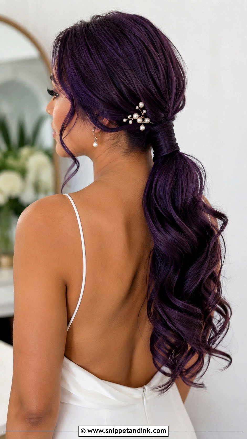 Violet Wedding Curls - Snippet and Ink - 15 Purple Wedding Hair Ideas