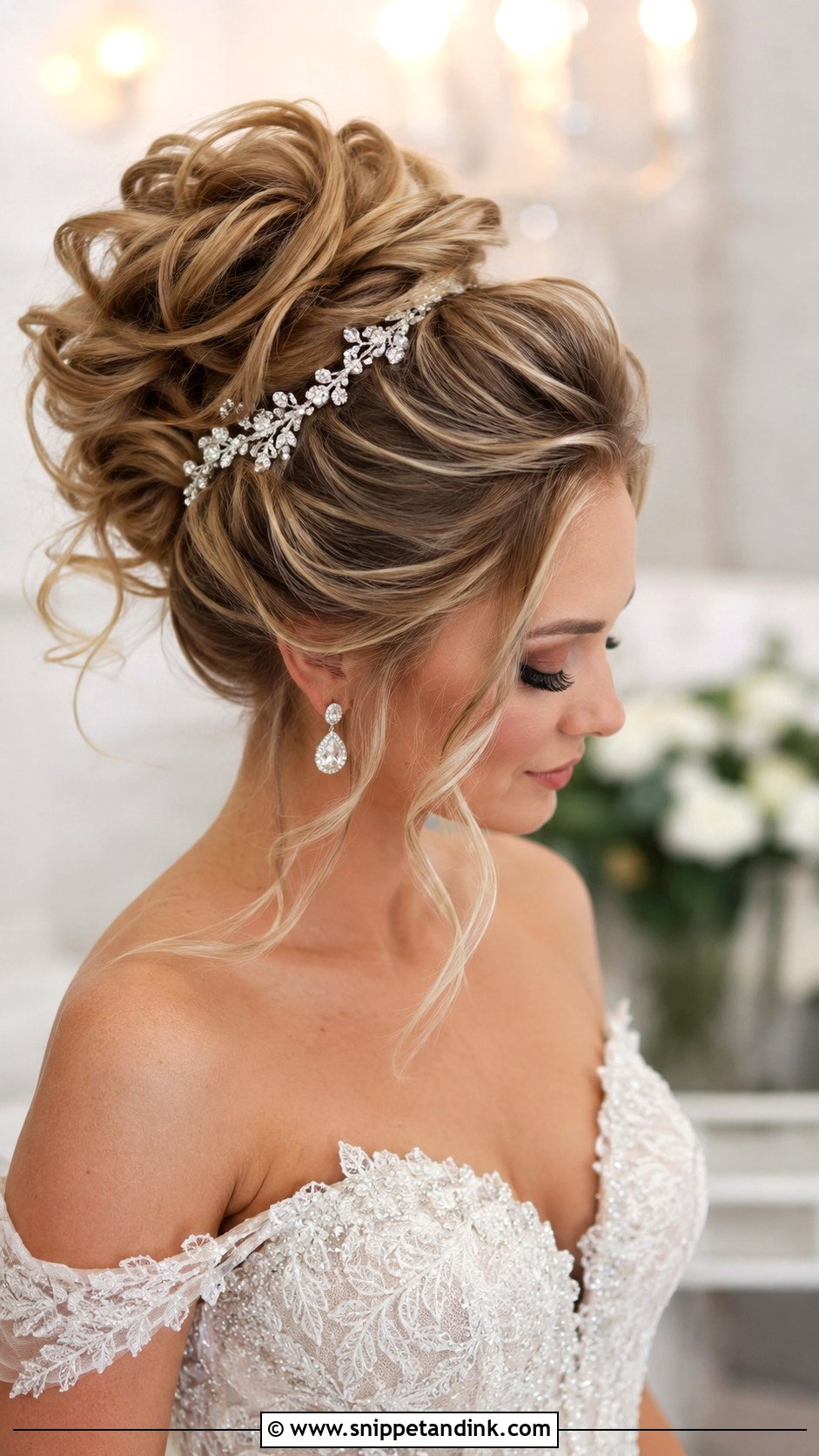 Volume Updo for Medium Hair - Snippet and Ink - 30 Wedding Updos for Medium Hair