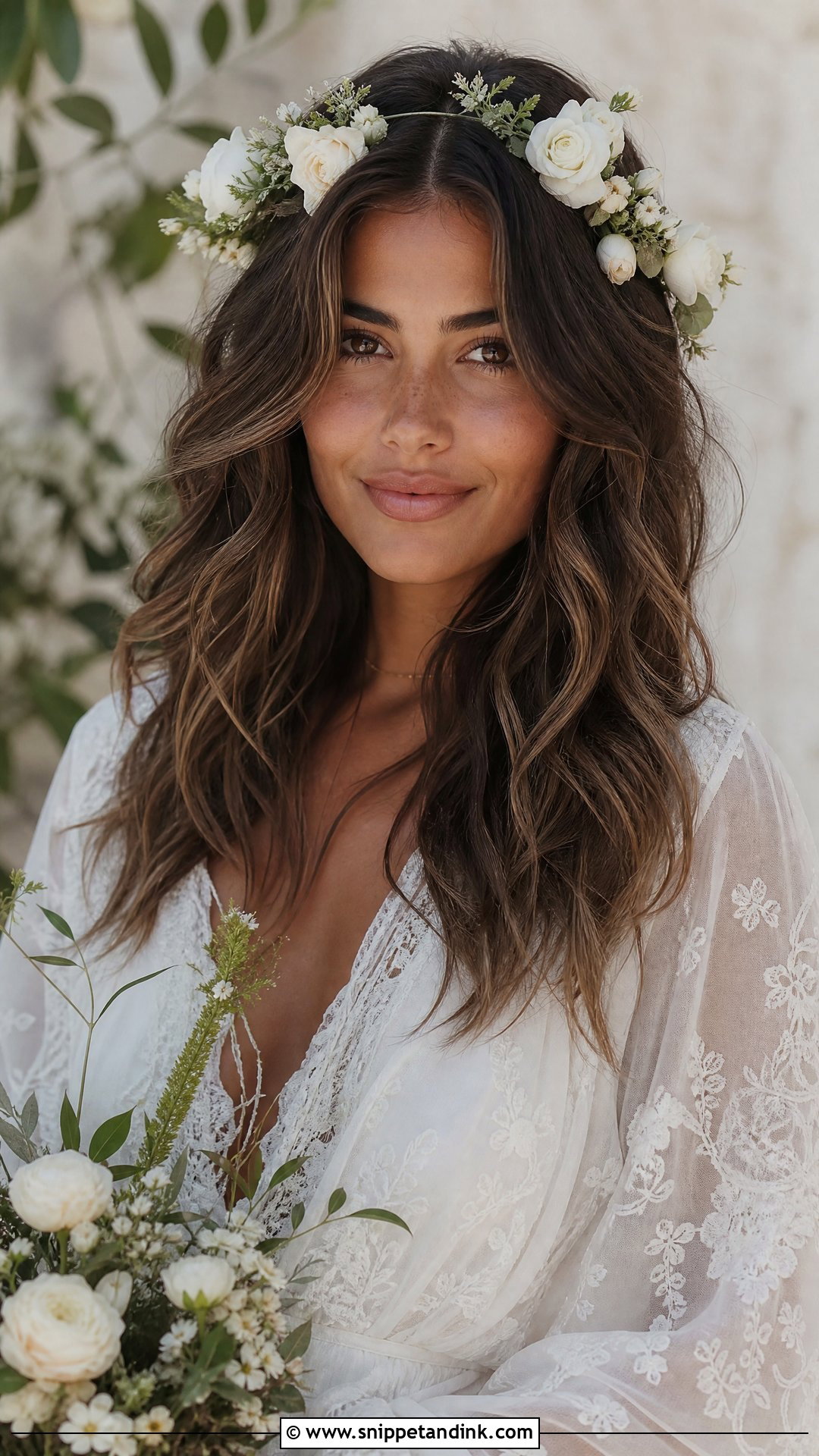 Voluminous Boho Waves - Snippet and Ink - 20 Big Bridal Hair Ideas