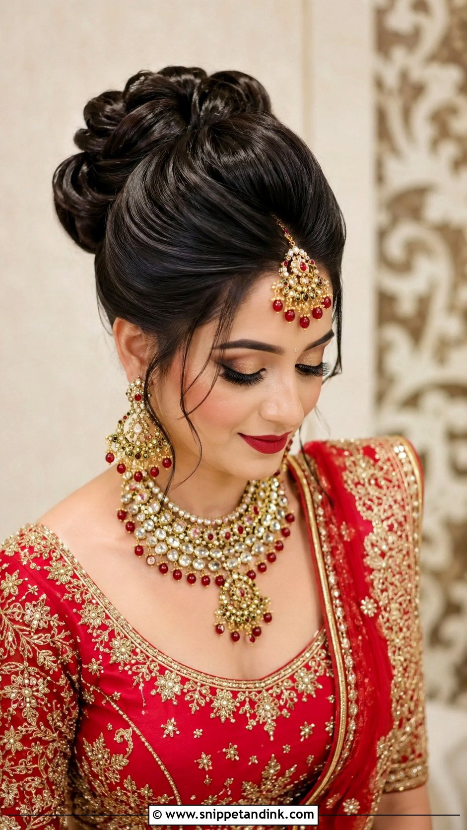Voluminous Bouffant Bun - Snippet and Ink - 25 Indian Bridal Hair Buns