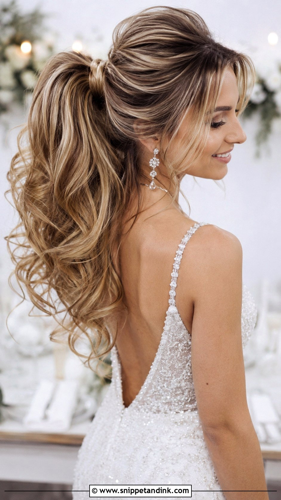 Voluminous Bouncy Ponytail - Snippet and Ink - 30 Ponytail Wedding Hairstyles