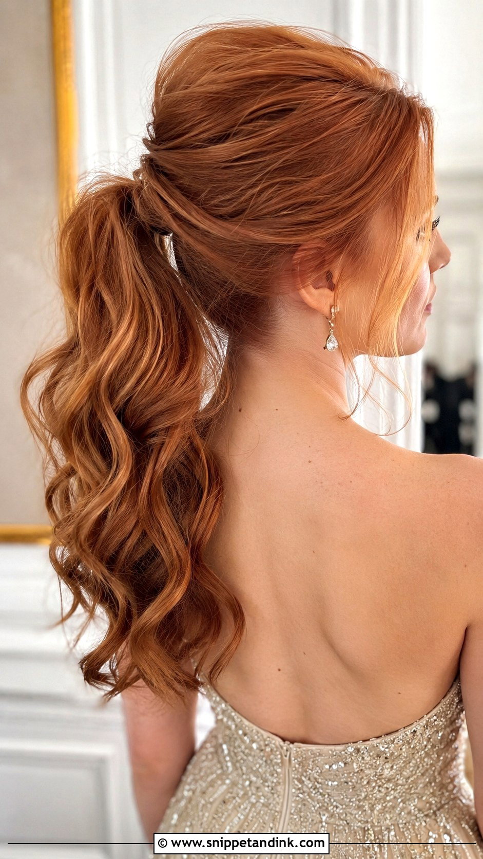 Voluminous Bouncy Ponytail - Snippet and Ink - 20 Ponytail Wedding Guest Ideas