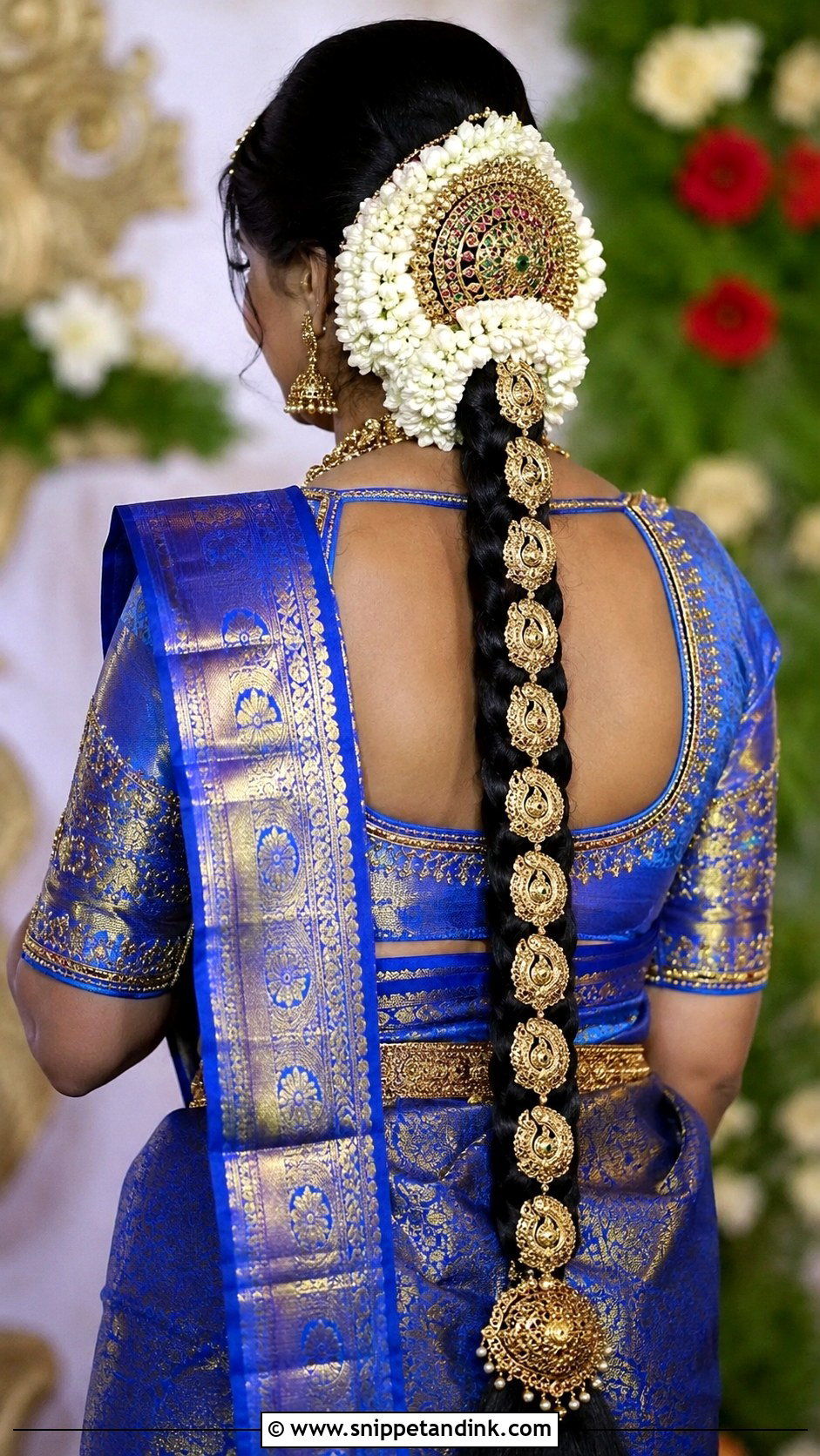 Voluminous Braid With Hair Extensions - Snippet and Ink - 25 Tamil Bride Hairstyle Ideas