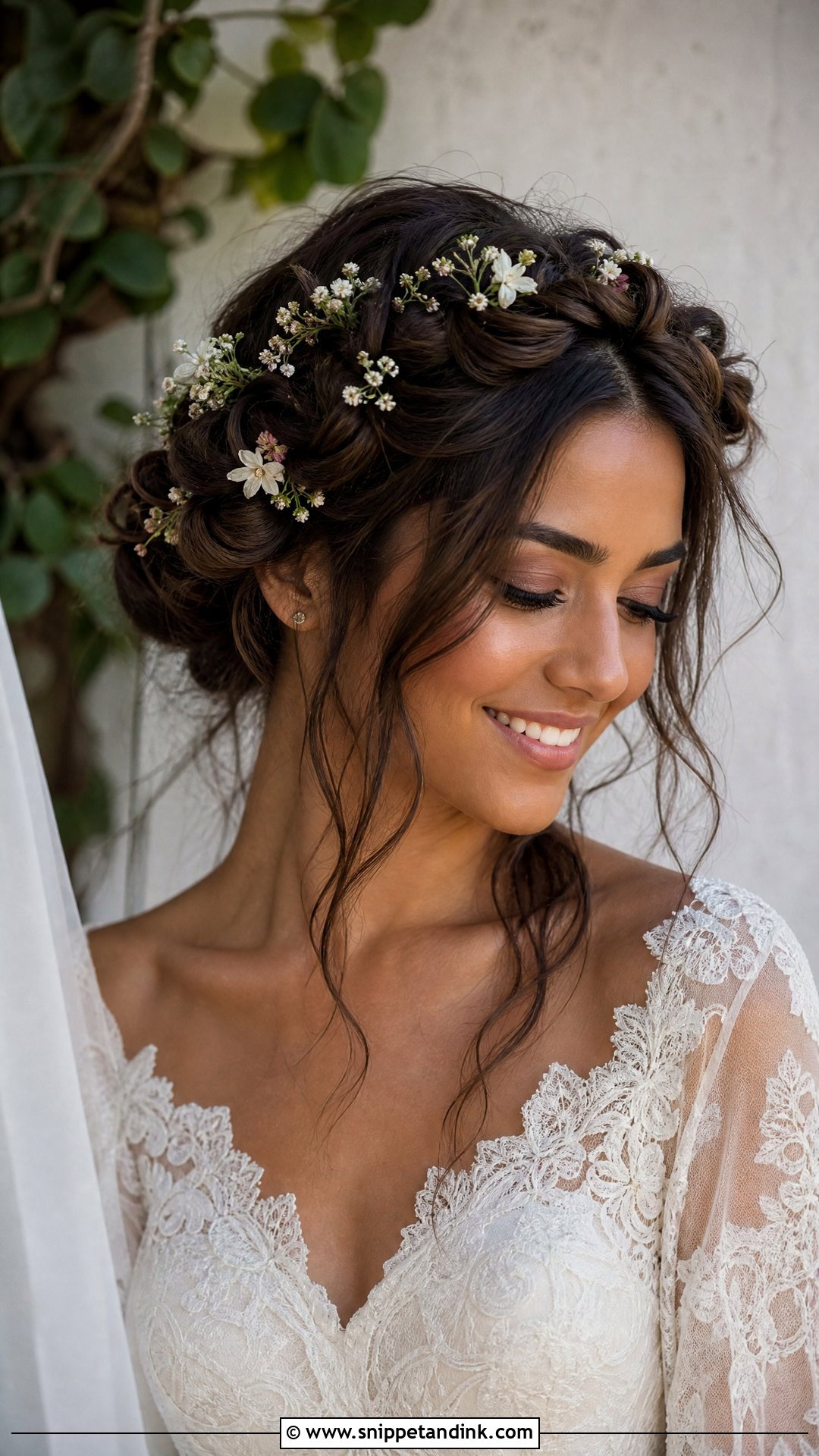 Voluminous Braided Crown - Snippet and Ink - 20 Big Bridal Hair Ideas