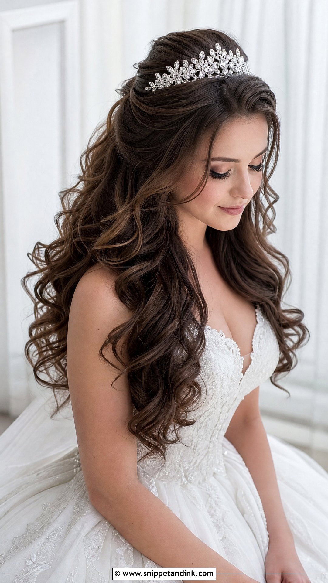 Voluminous Bridal Hair With Tiara - Snippet and Ink - 20 Voluminous Bridal Hair Ideas