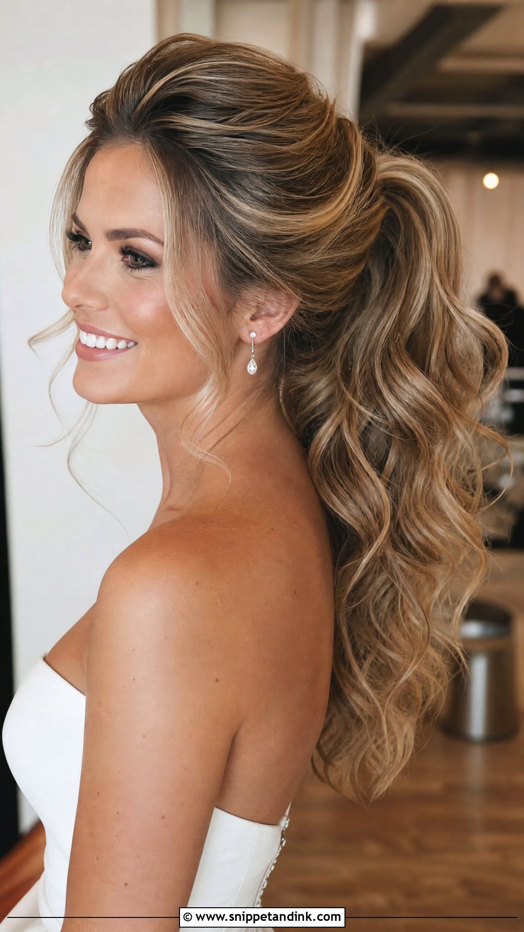 Voluminous Bridal Ponytail - Snippet and Ink - 20 Voluminous Bridal Hair Ideas