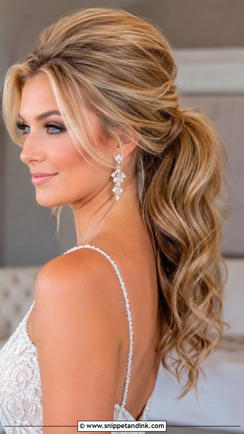 Voluminous Bridal Ponytail - Snippet and Ink - 30 Bridal Ponytail Hairstyles