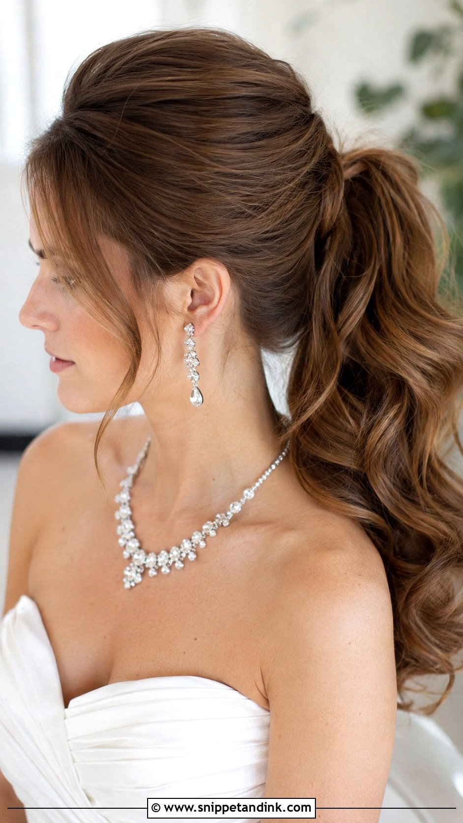 Voluminous Bridal Ponytail - Snippet and Ink - 25 Bridal Hair Ponytail Ideas
