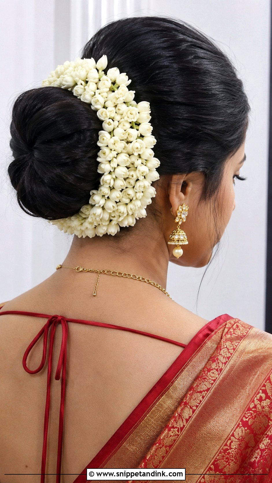 Voluminous Bun With Dahlias - Snippet and Ink - 20 Flower Bun Hairstyle Wedding Bride Ideas