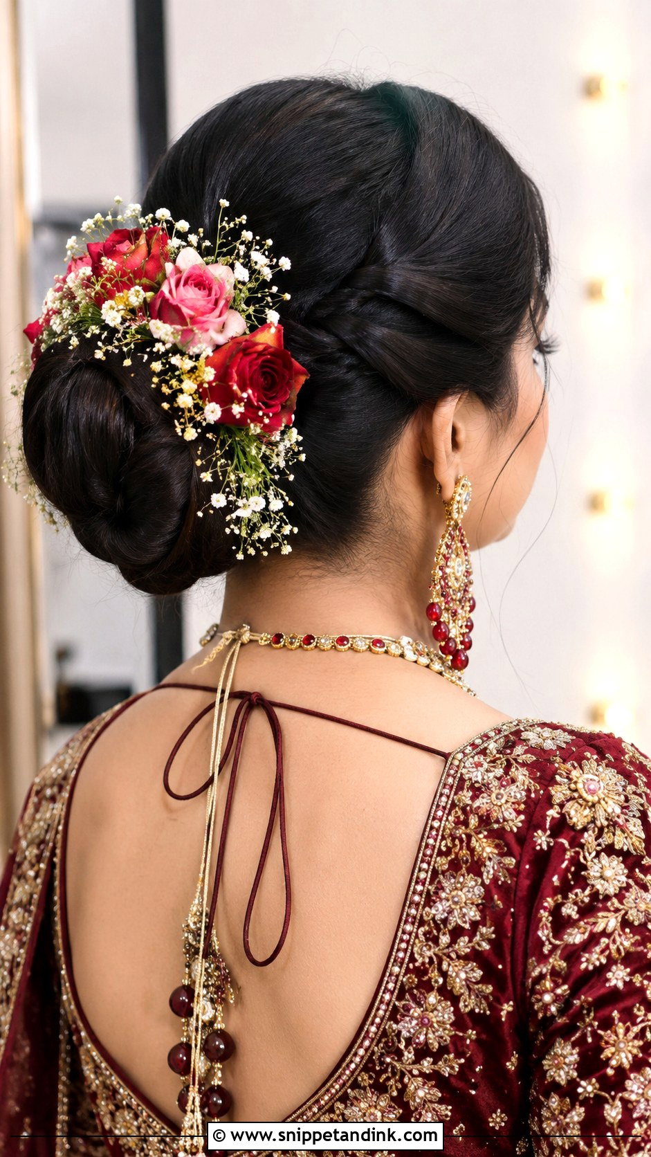 Voluminous Bun for Thin Hair - Snippet and Ink - 25 Indian Bun Hairstyles for Wedding