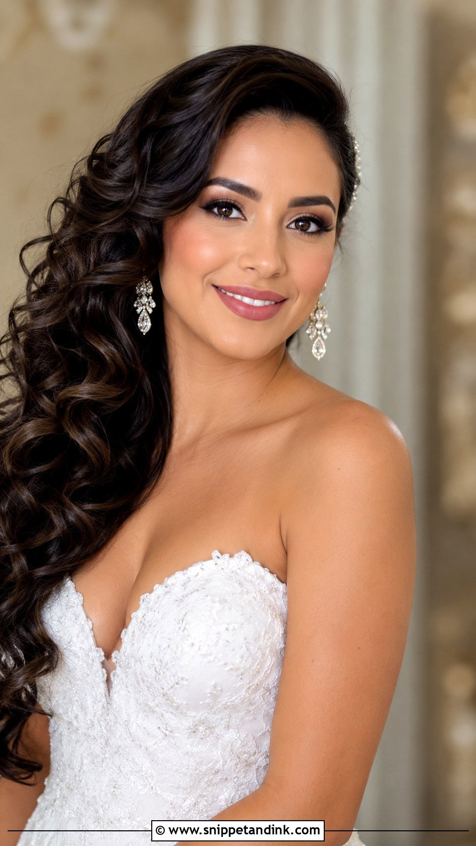 Voluminous Curls Bridal Hairstyle - Snippet and Ink - 30 Bride Hairstyle Ideas