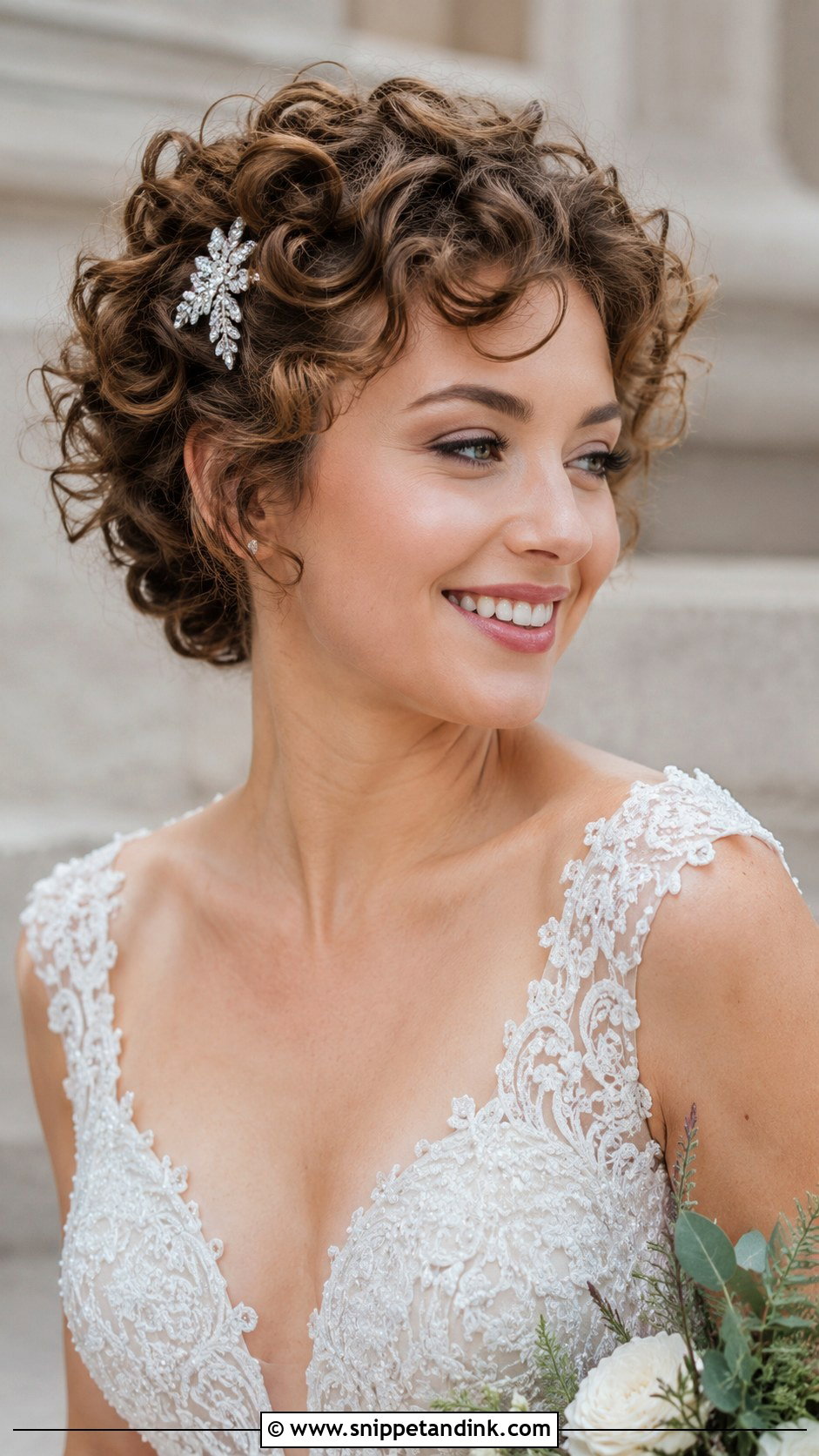 Voluminous Curls Pixie - Snippet and Ink - 30 Wedding Hairstyles Short Hair