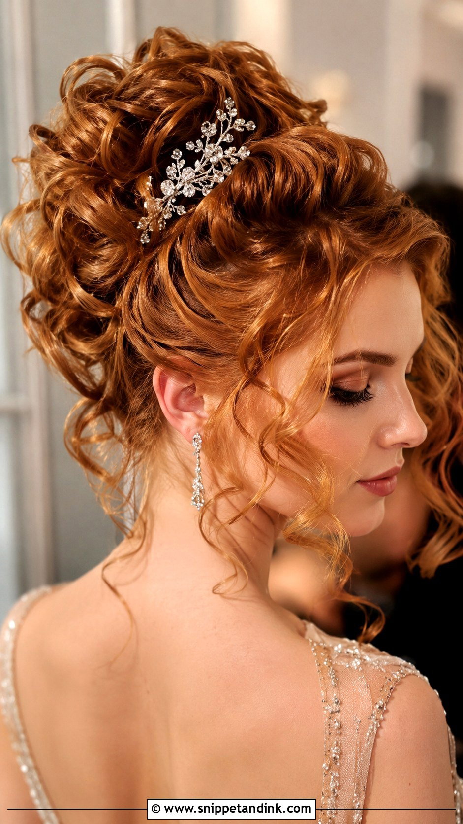 Voluminous Curls Updo - Snippet and Ink - 30 Bridal Hair Styles