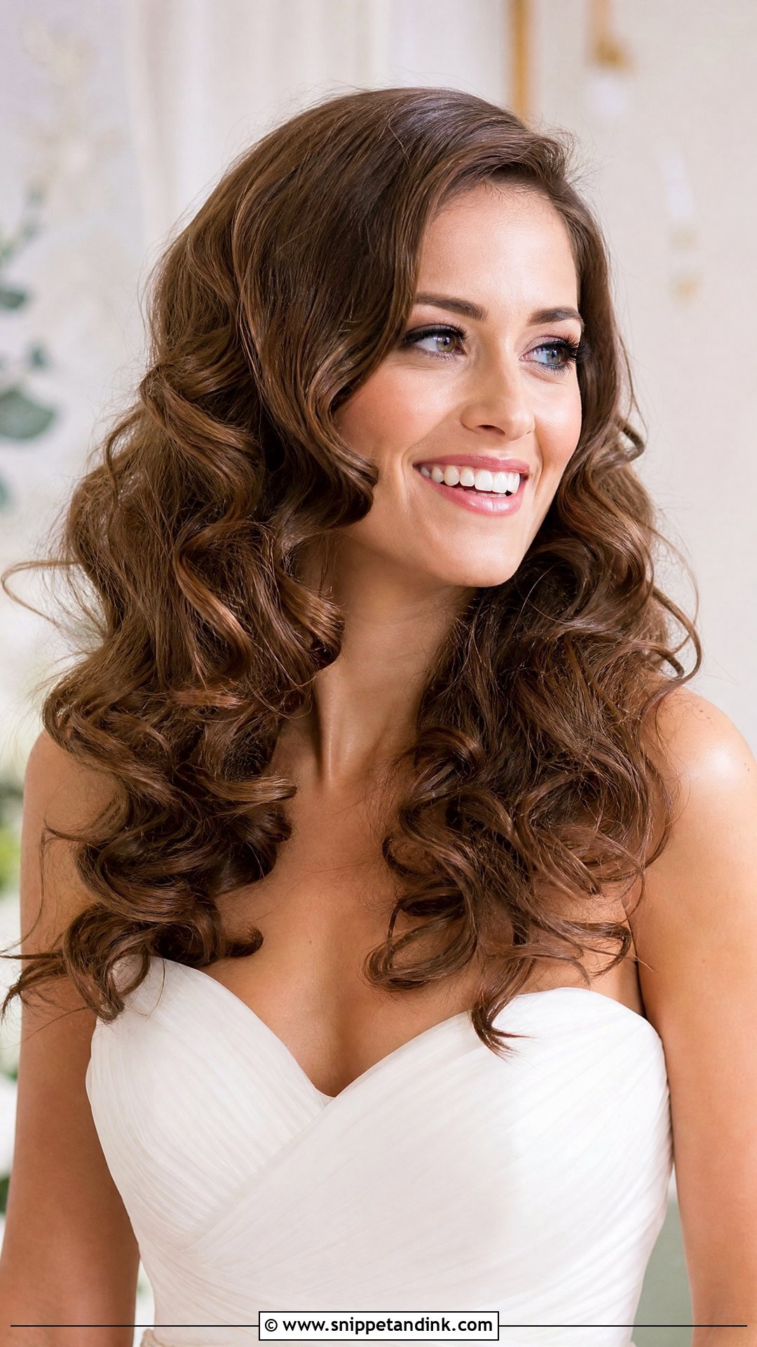 Voluminous Curls Wedding Hairstyle - Snippet and Ink - 20 Mid Length Wedding Hairstyles
