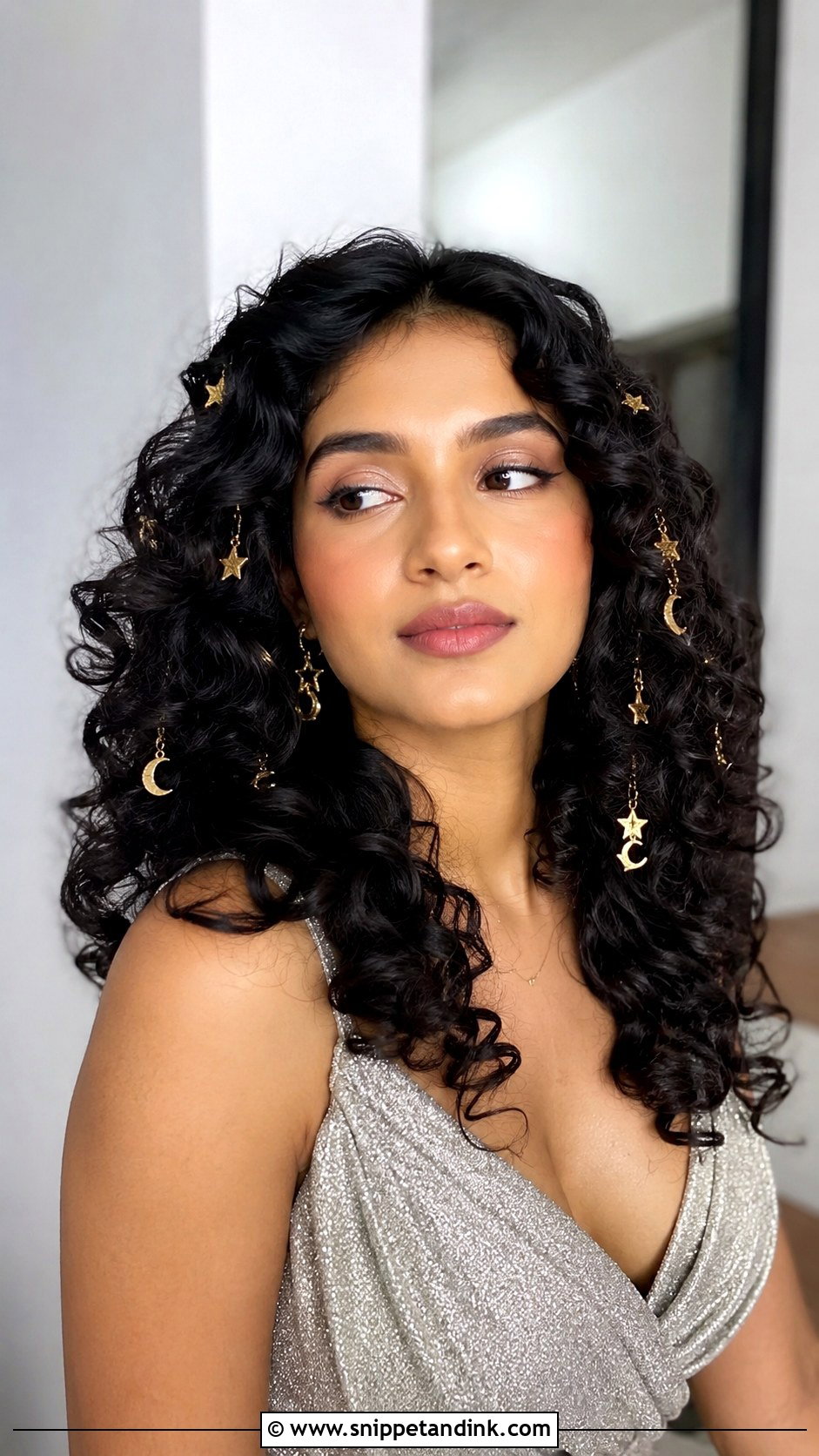 Voluminous Curls With Hair Charms - Snippet and Ink - 25 Hair Styles for Indian Wedding