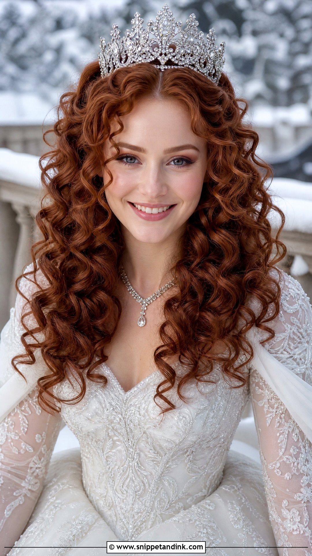 Voluminous Curls With a Tiara - Snippet and Ink - 20 Tiara Wedding Hair Ideas