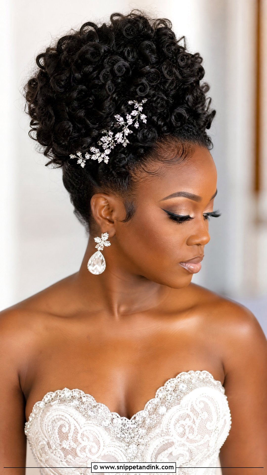 Voluminous Curly Bridal Updo - Snippet and Ink - 20 Bridal Hair Style Ideas
