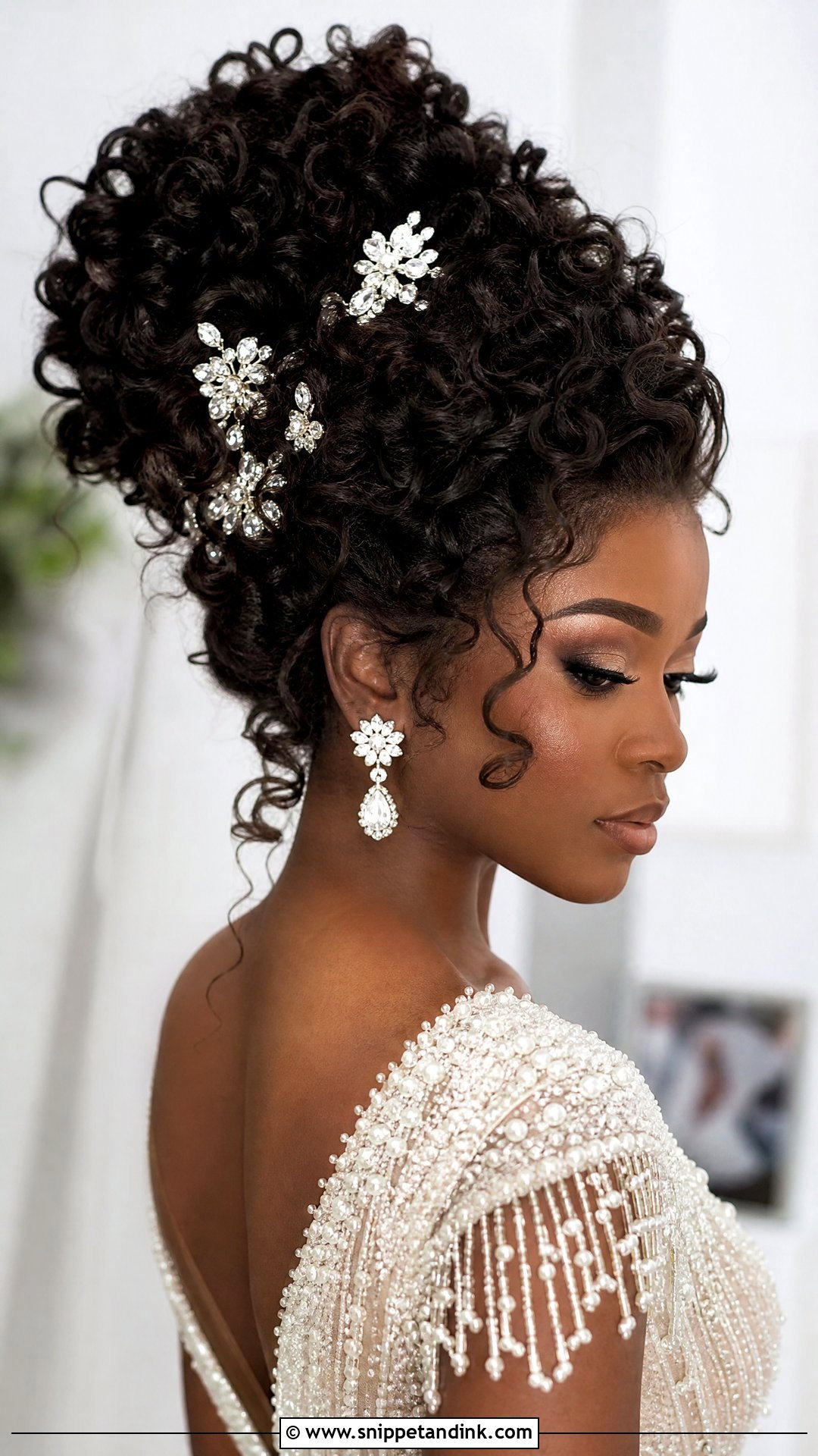 Voluminous Curly Bridal Updo - Snippet and Ink - 20 Bridal Hair Design Ideas