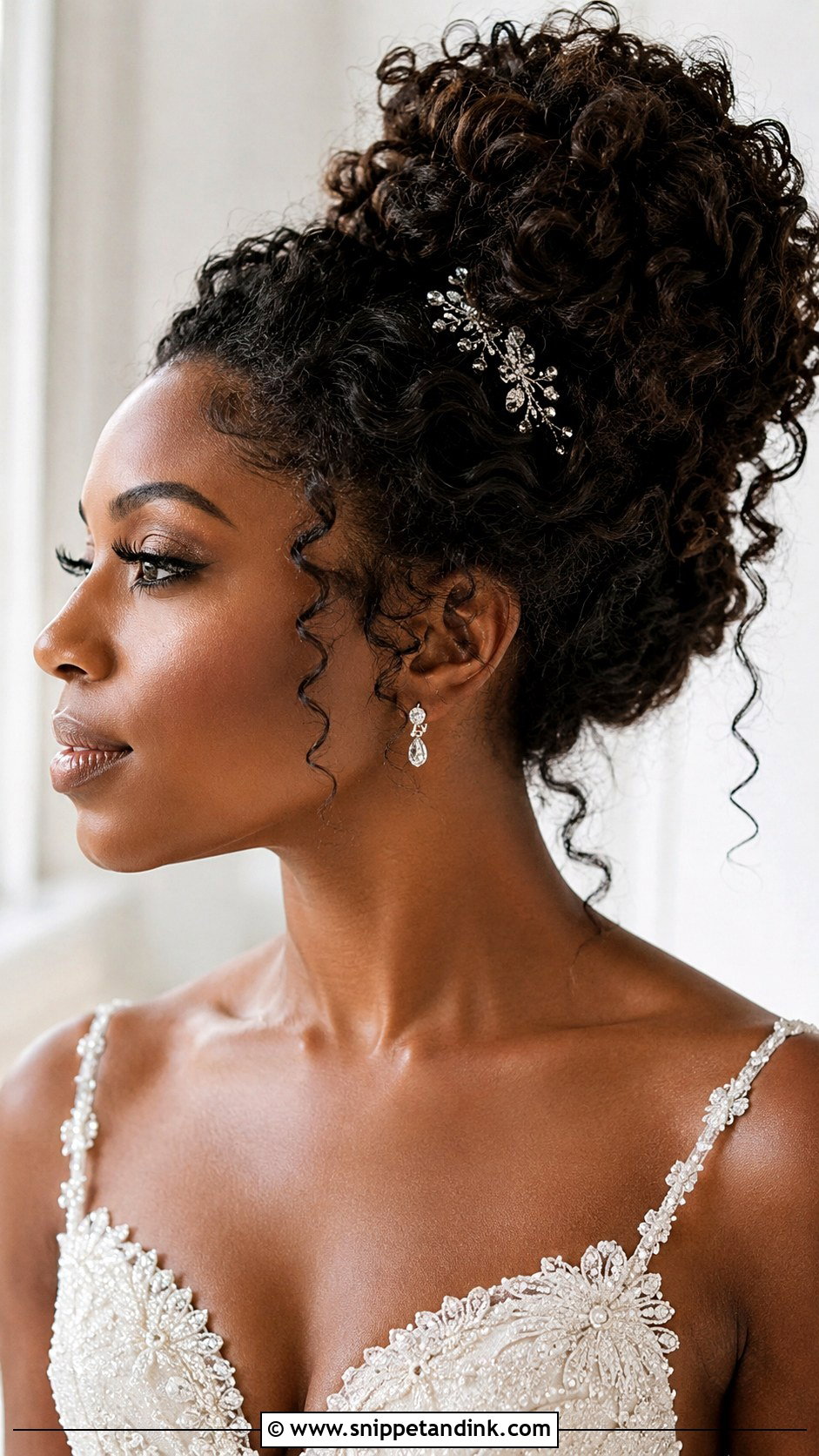Voluminous Curly Updo - Snippet and Ink - 25 Engagement Bridal Hairstyles