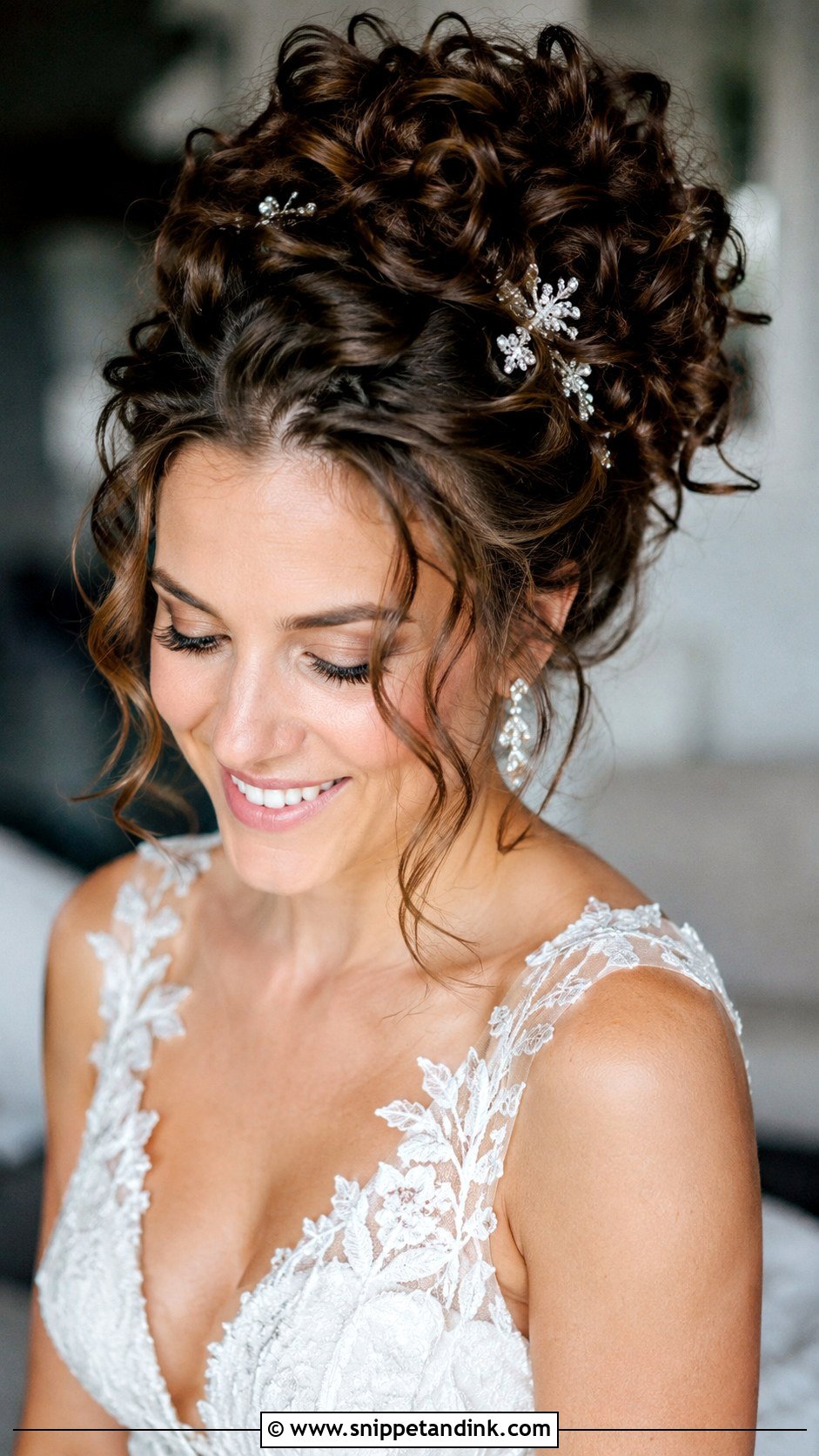 Voluminous Curly Updo - Snippet and Ink - 25 Short Wedding Hairstyle Ideas