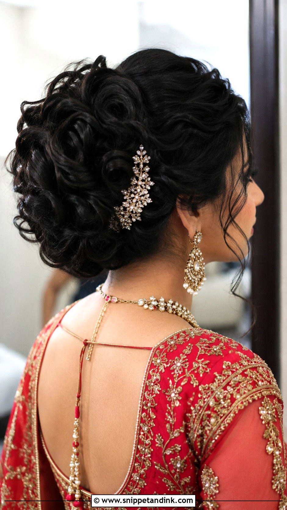 Voluminous Curly Updo - Snippet and Ink - 25 Asian Bridal Hair Ideas