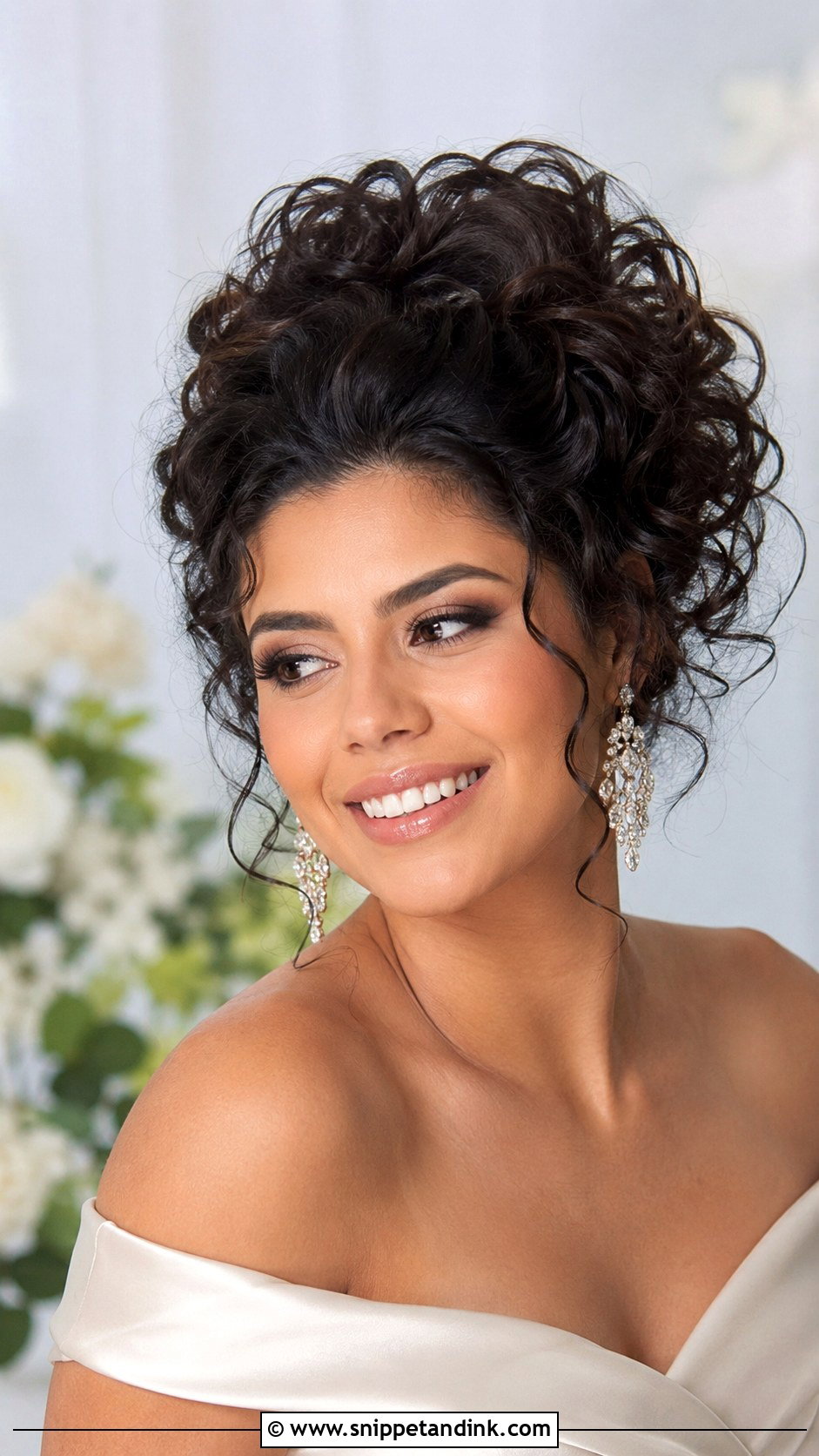 Voluminous Curly Updo - Snippet and Ink - 25 Curly Bride Hairstyles