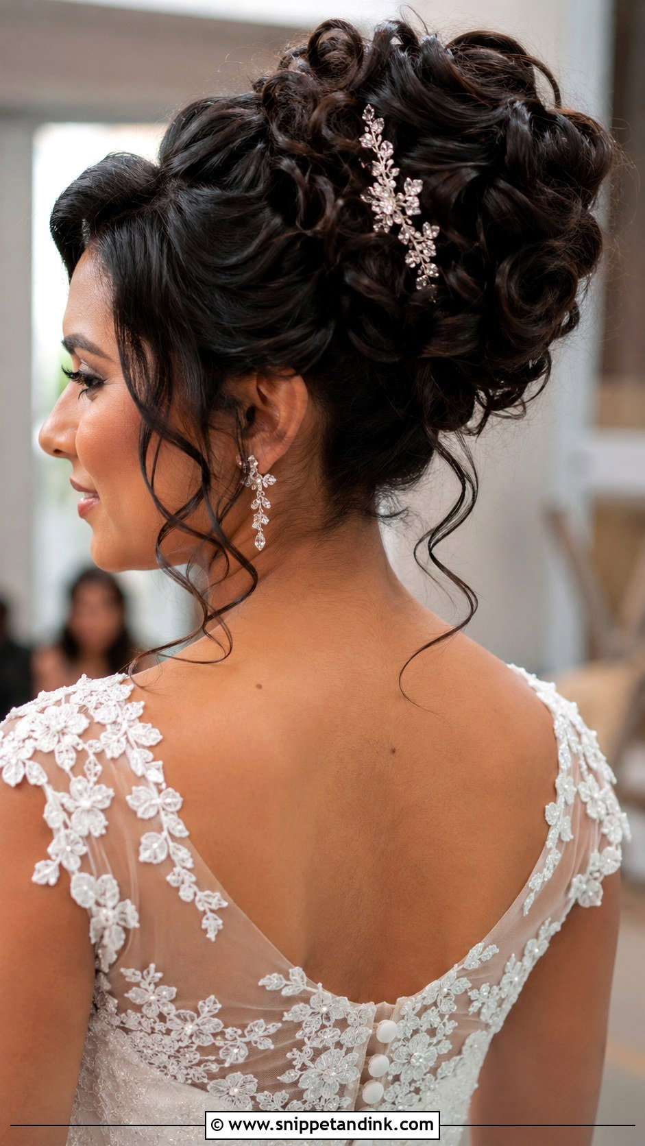 Voluminous Curly Updo For Thick Hair - Snippet and Ink - 25 Long Wedding Hair Ideas