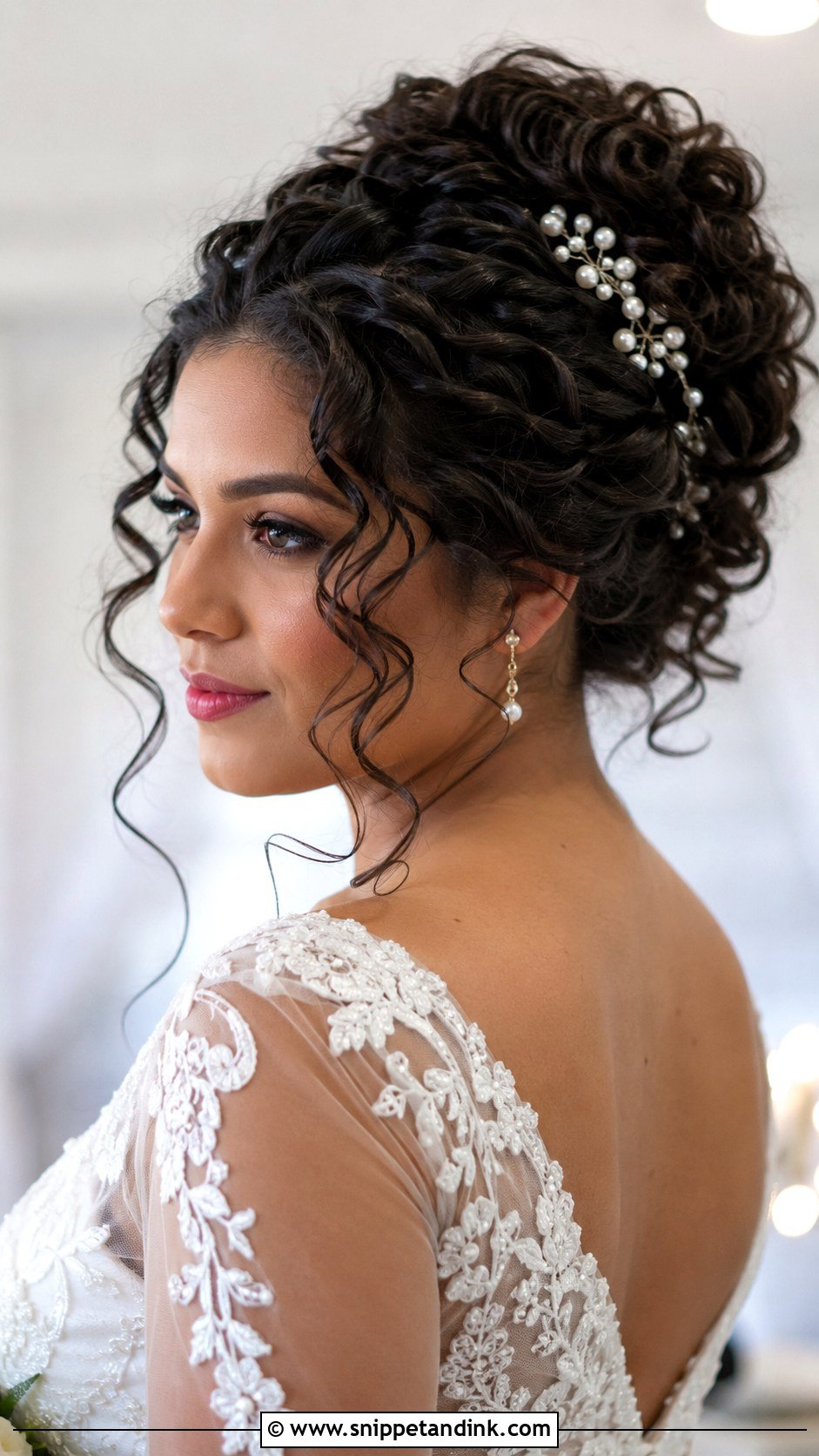 Voluminous Curly Updo Wedding Hairstyle - Snippet and Ink - 25 Elegant Wedding Hairstyles