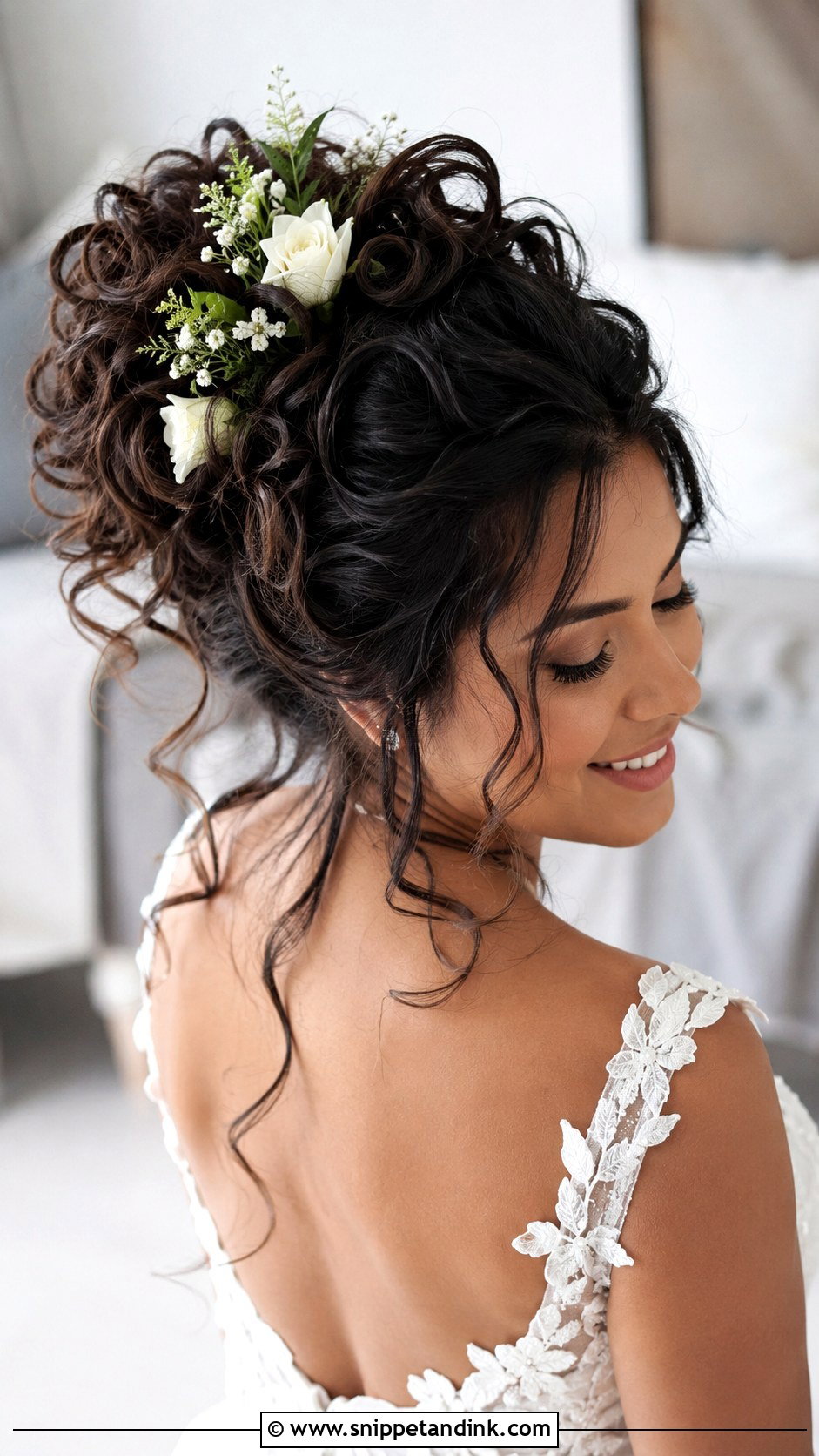 Voluminous Curly Updo With Tape In Extensions - Snippet and Ink - 20 Wedding Hair Extensions