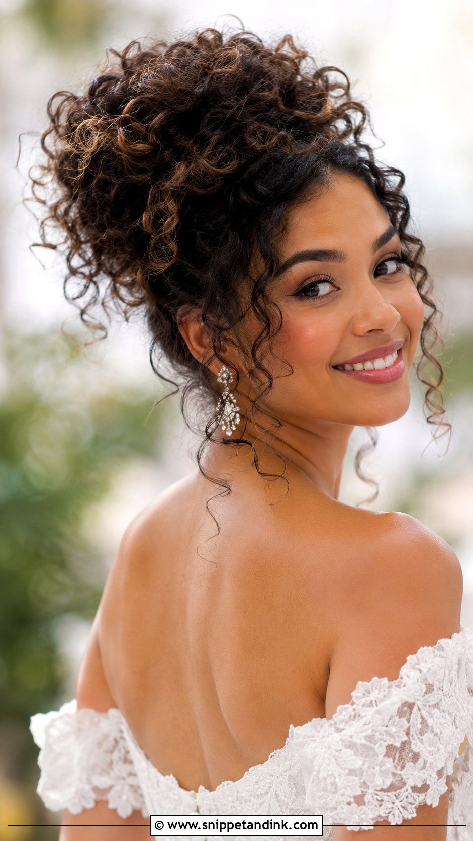 Voluminous Curly Updo for Brides - Snippet and Ink - 30 Brides Hairstyles